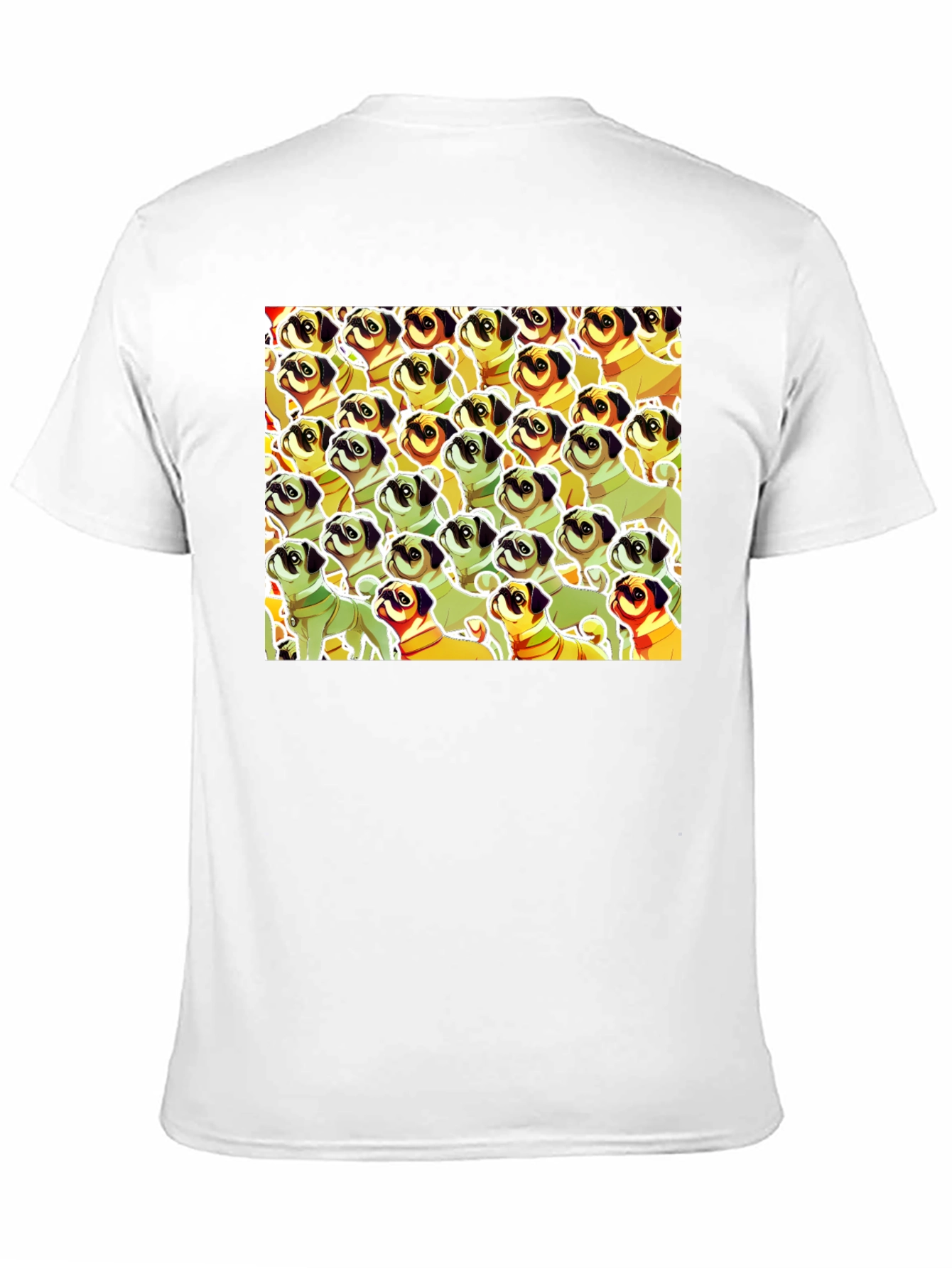 Black Pug Pattern Graphic T-Shirt - Unique Dog Lover Tee view 11