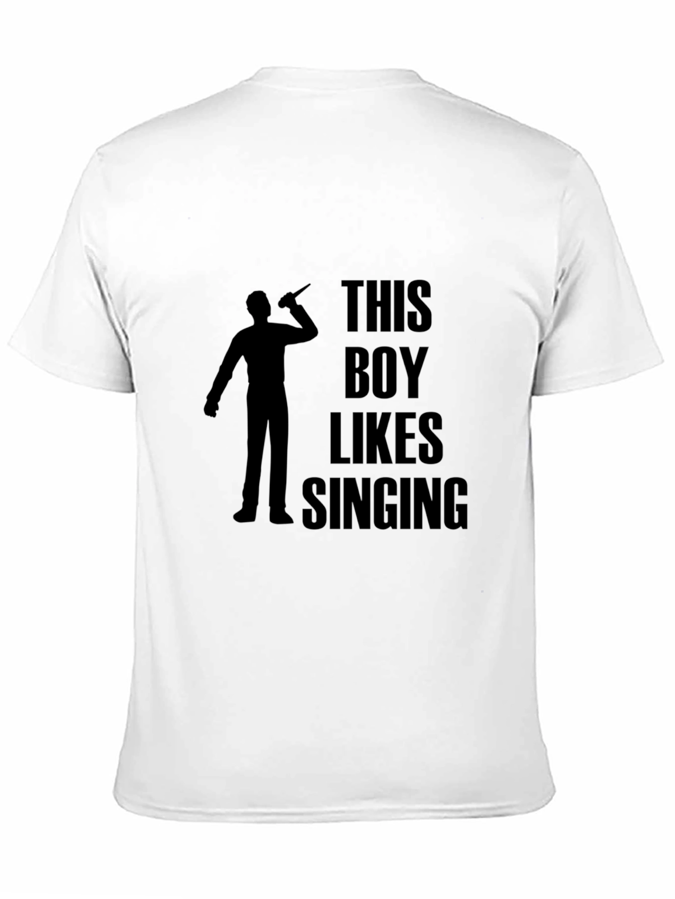Black This Boy Likes Singing Black T-Shirt view 11