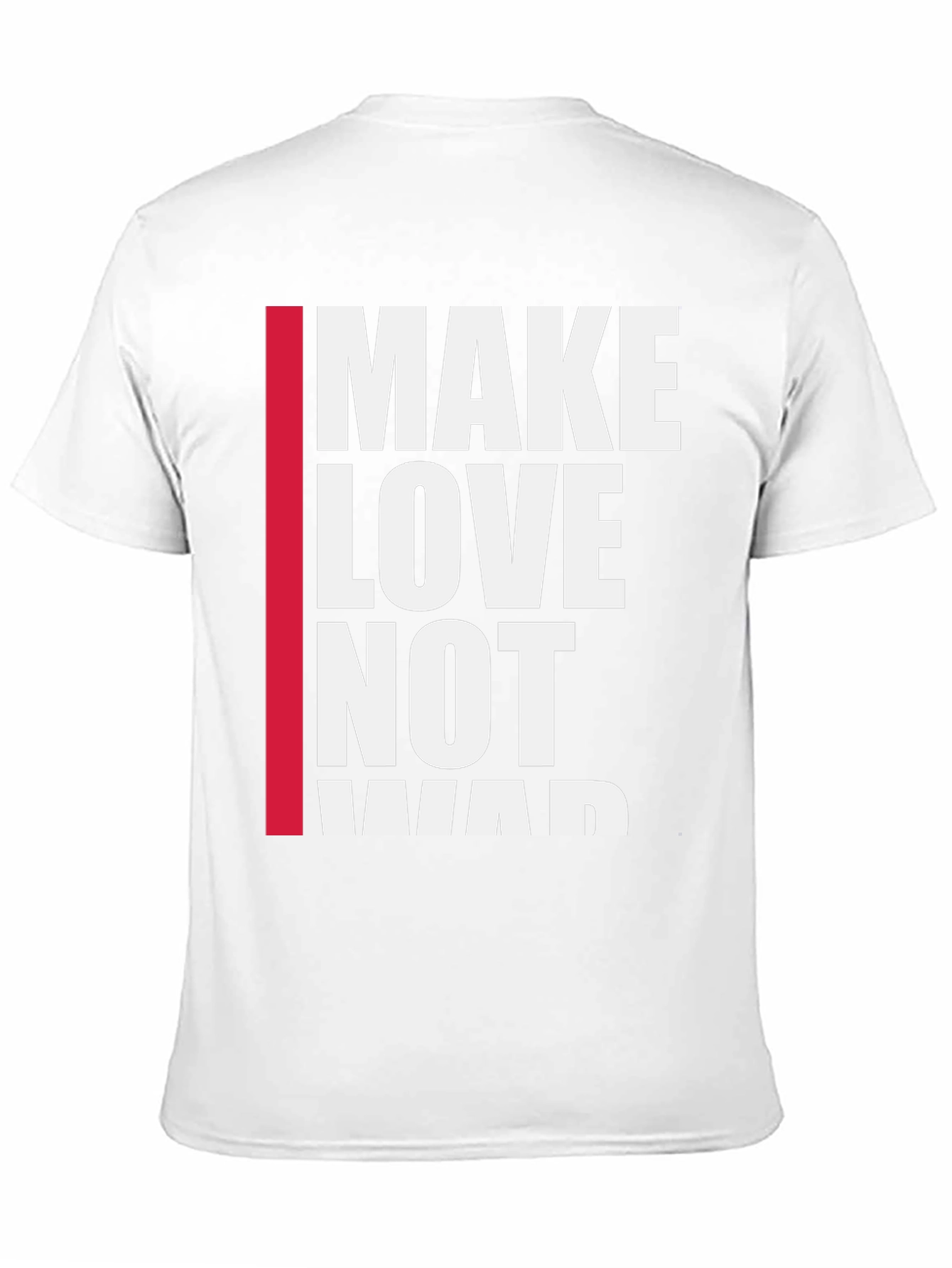 Black Make Love Not War Graphic Tee - Black view 11