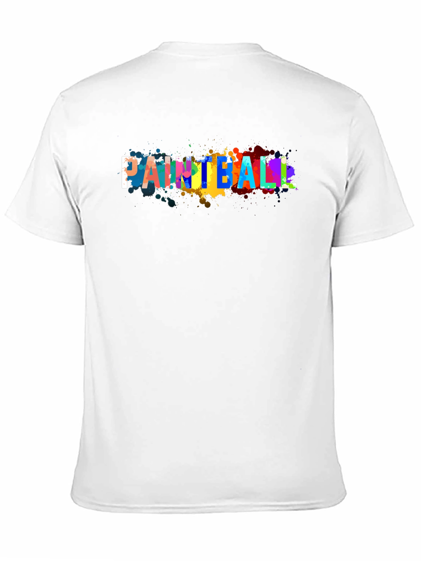 Black Paintball Splatter T-Shirt - Colorful Graphic Tee view 11