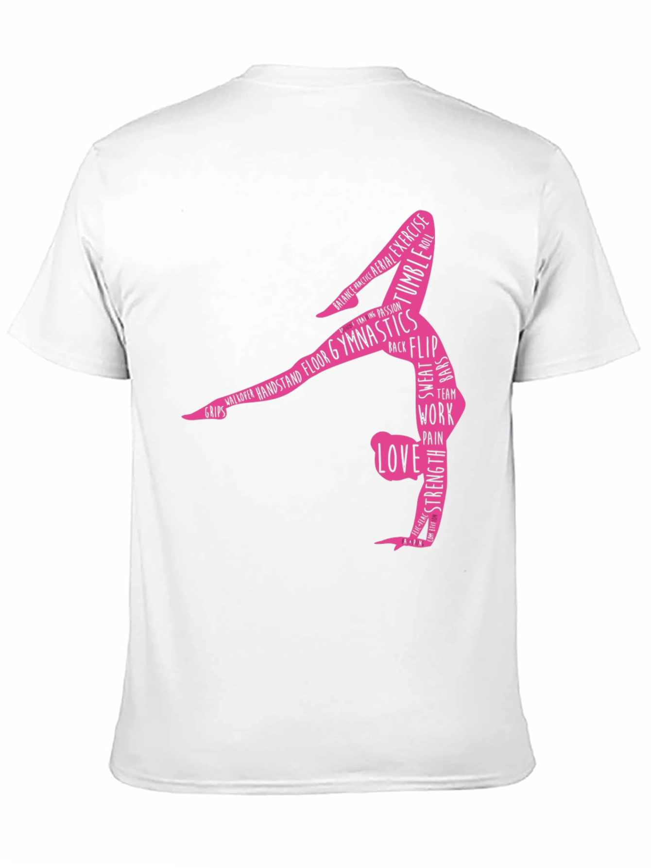 Black Gymnastics Word Art T-Shirt - Black view 11