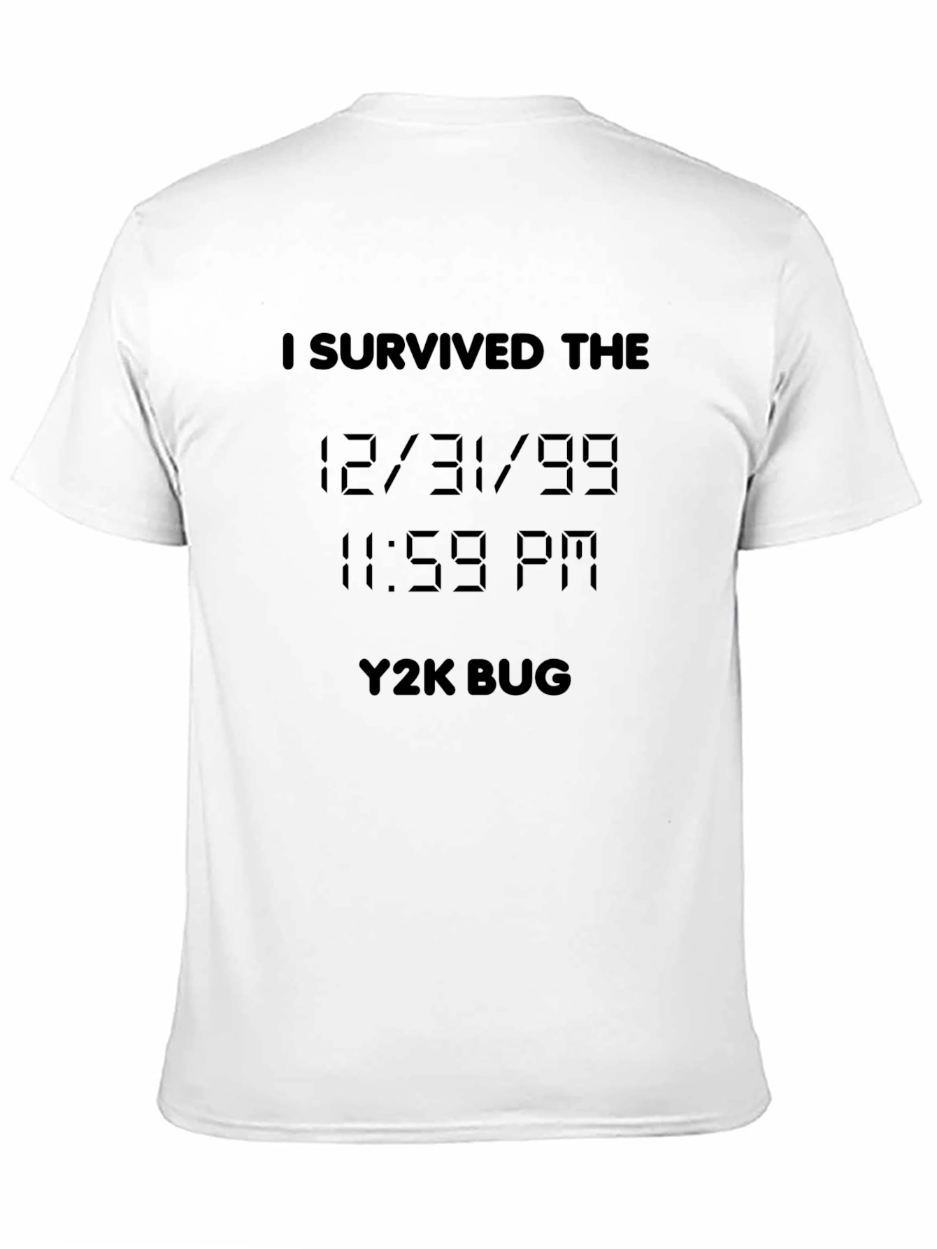 Black I Survived Y2K Bug Graphic Tee view 11