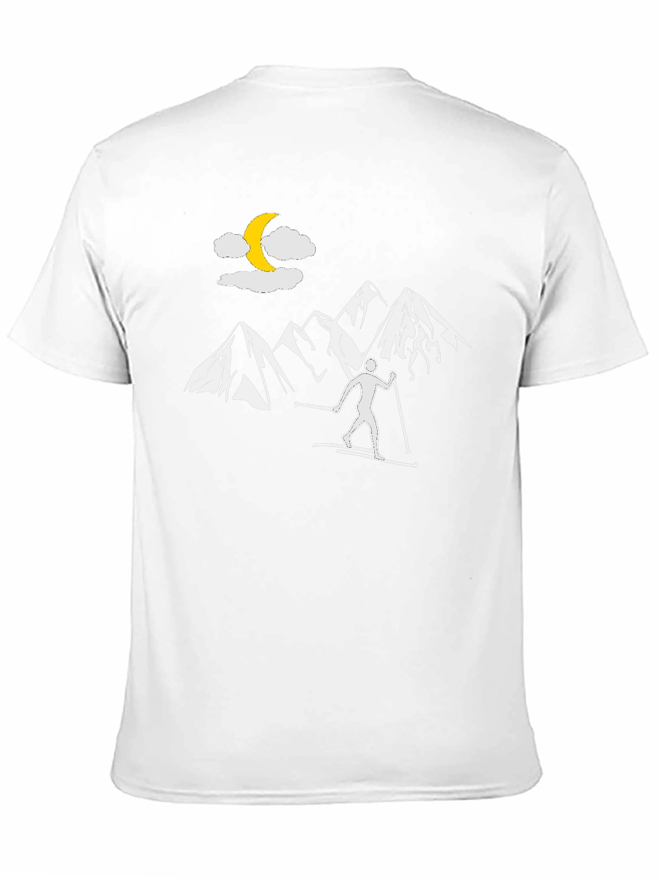 Skiing in Moonlight Graphic Tee - 11