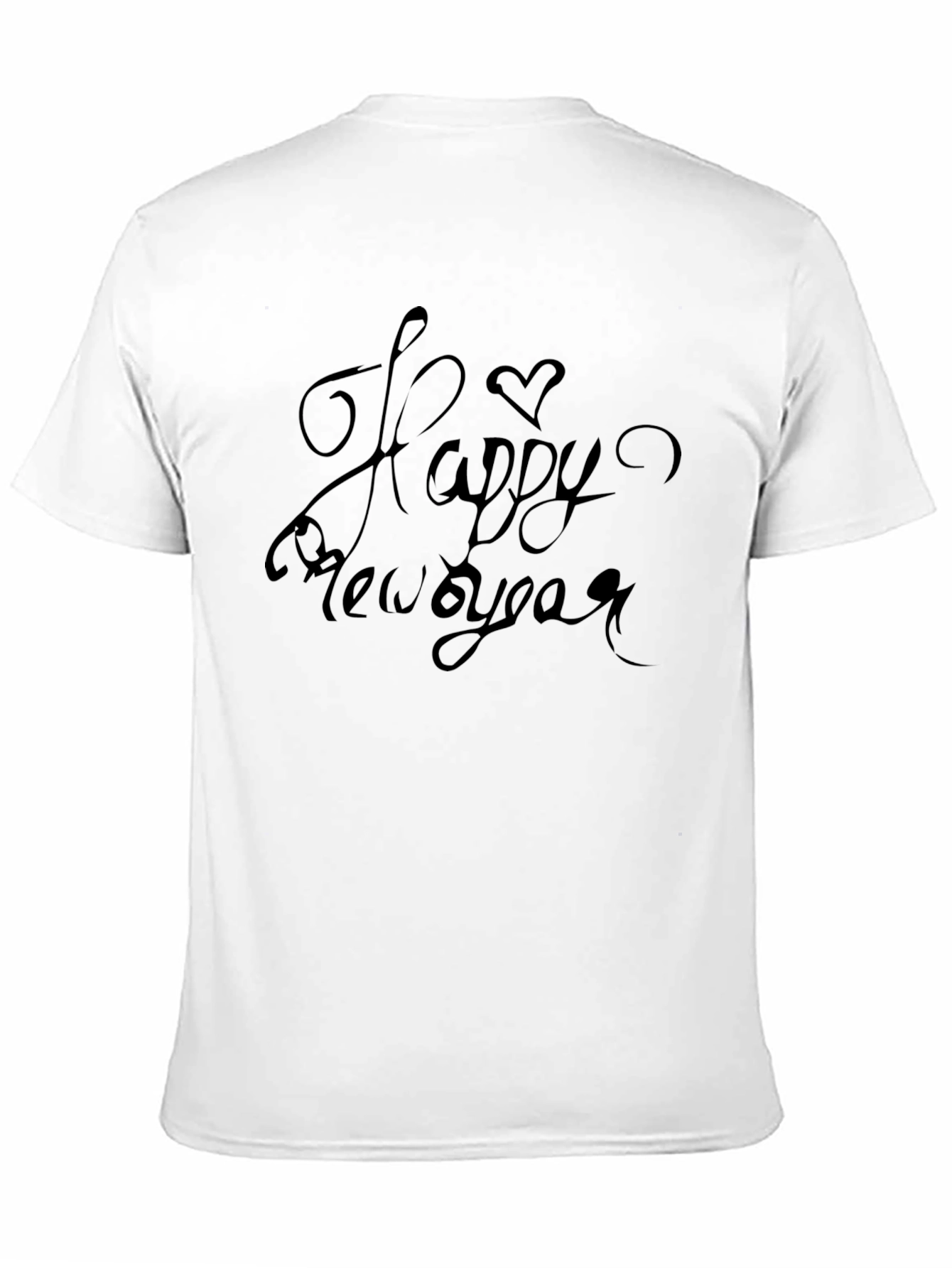 Black Happy New Year Black T-Shirt view 11