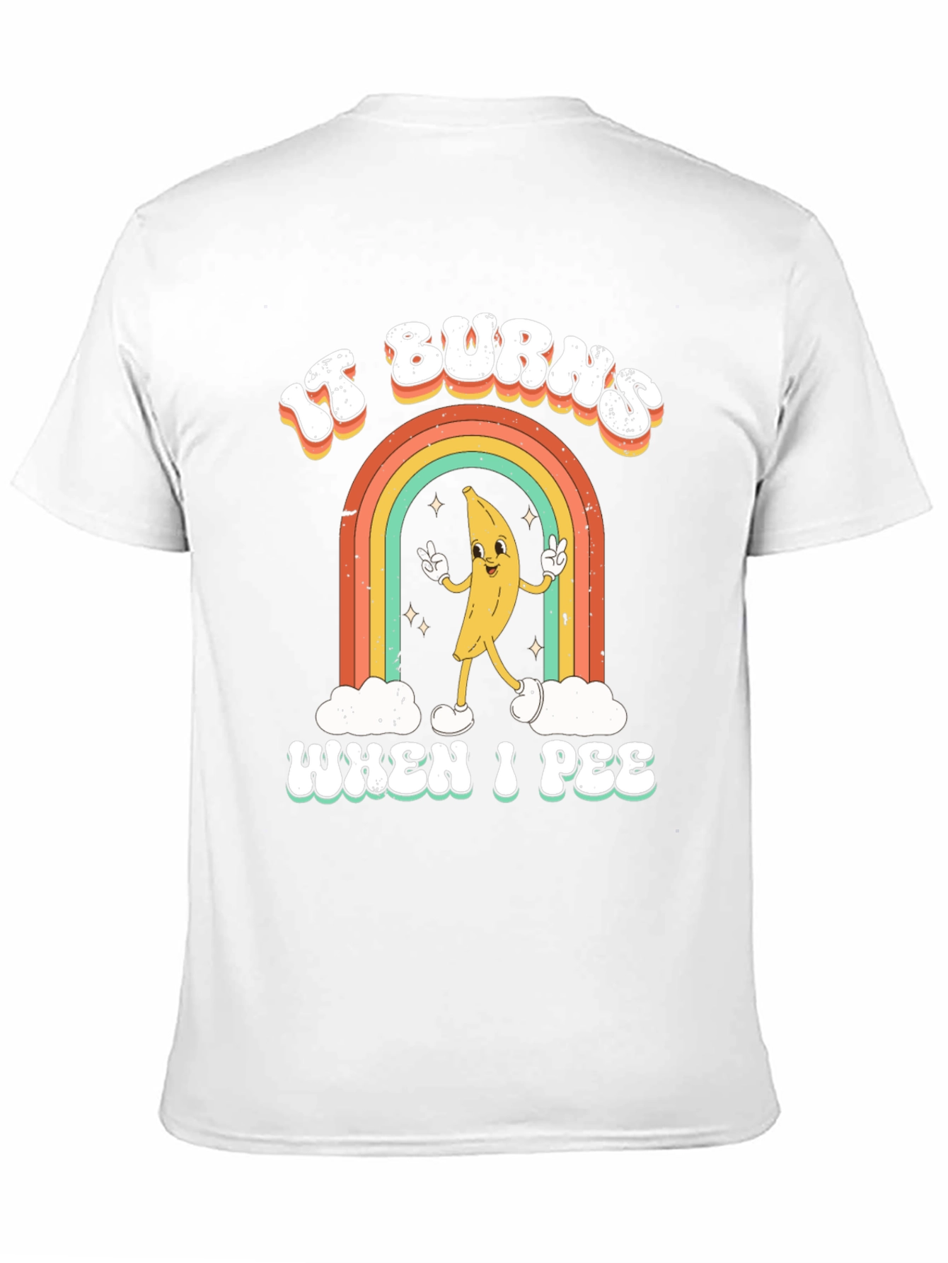 Black Funny "It Burns When I Pee" Graphic T-Shirt view 11