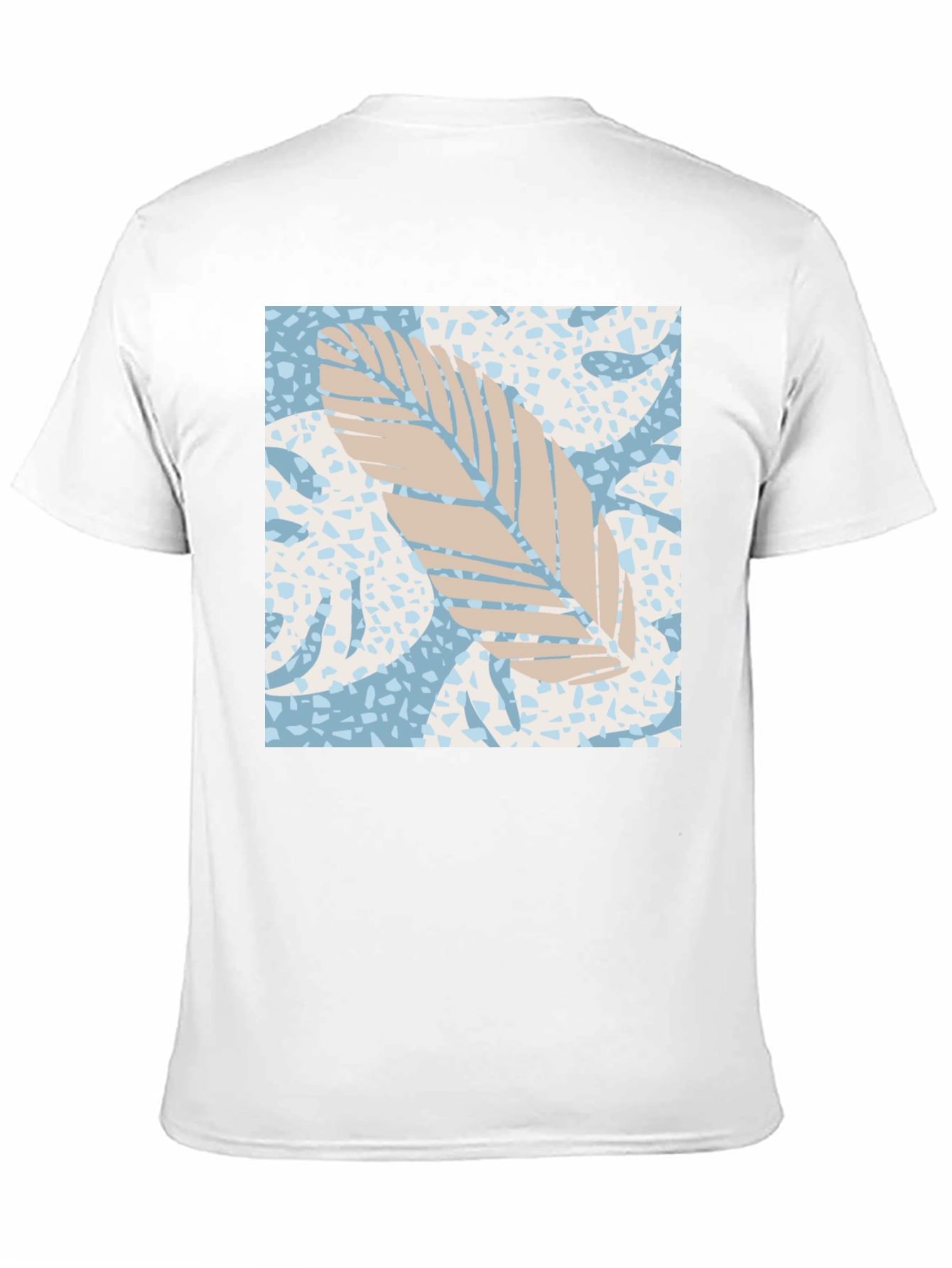 Tropical Leaf Print Black Tee - 11