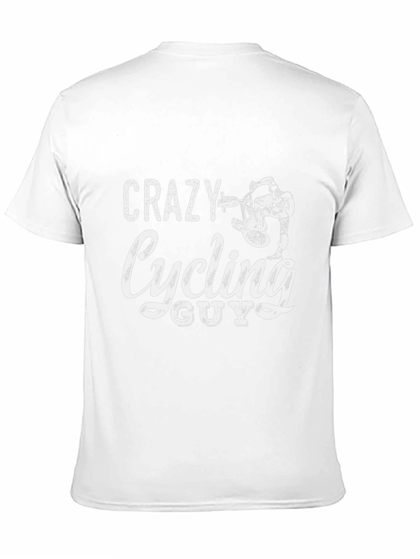 Black Crazy Cycling Guy Black T-Shirt view 11