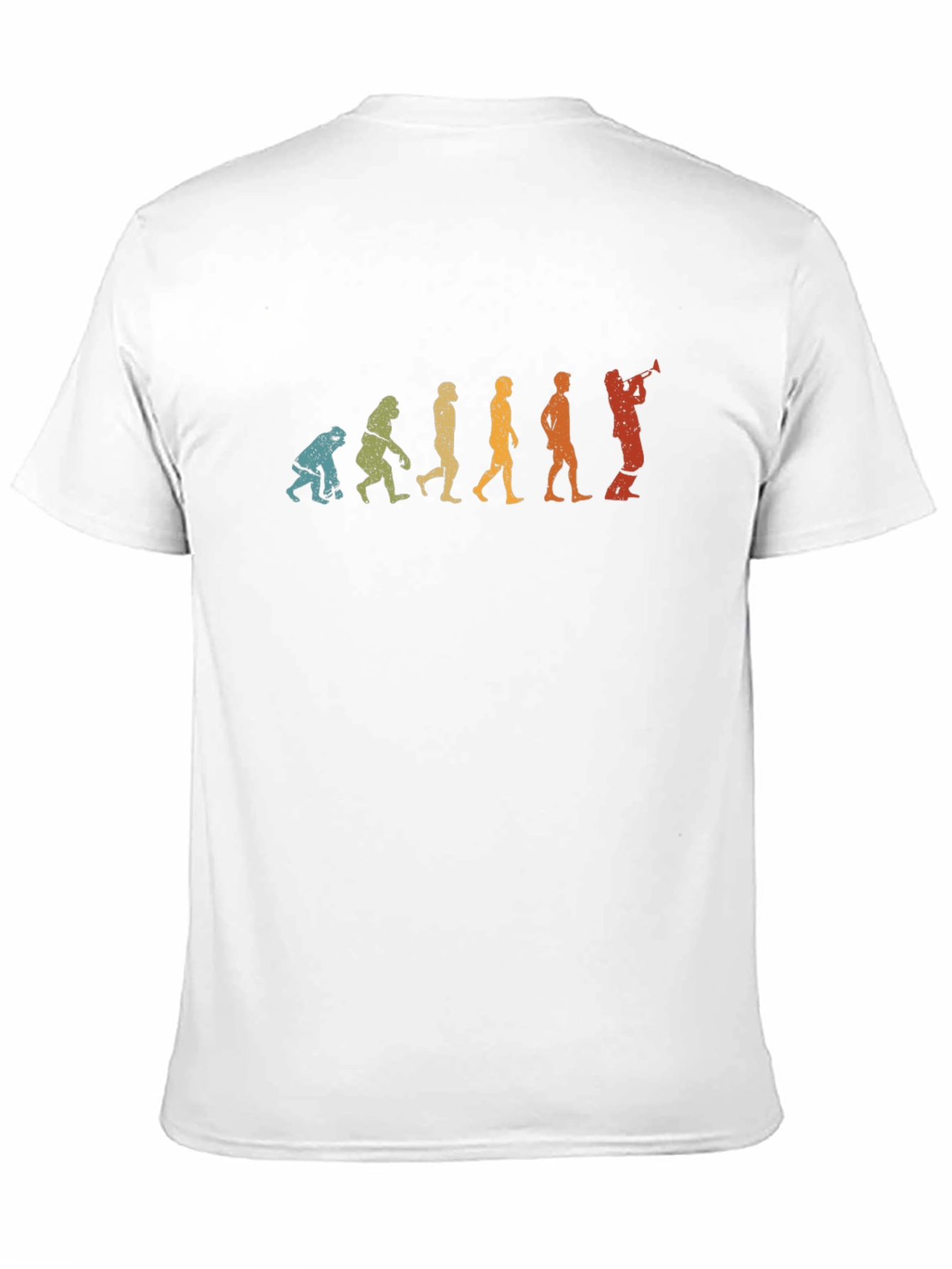 Black Evolution of Trumpet Player T-Shirt view 11