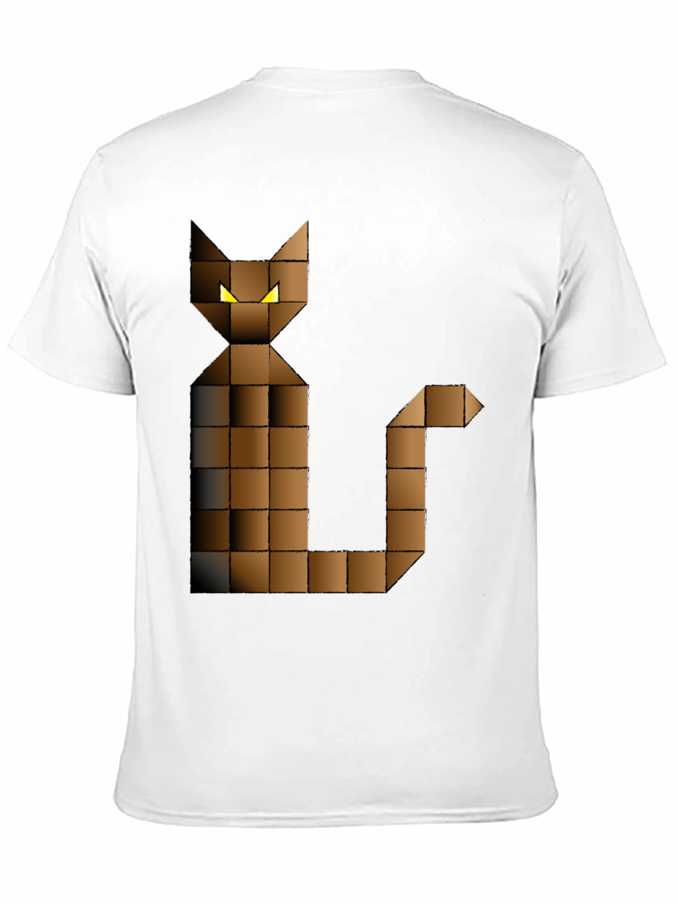 Black Pixel Cat Graphic Tee - Black Cotton Blend view 11