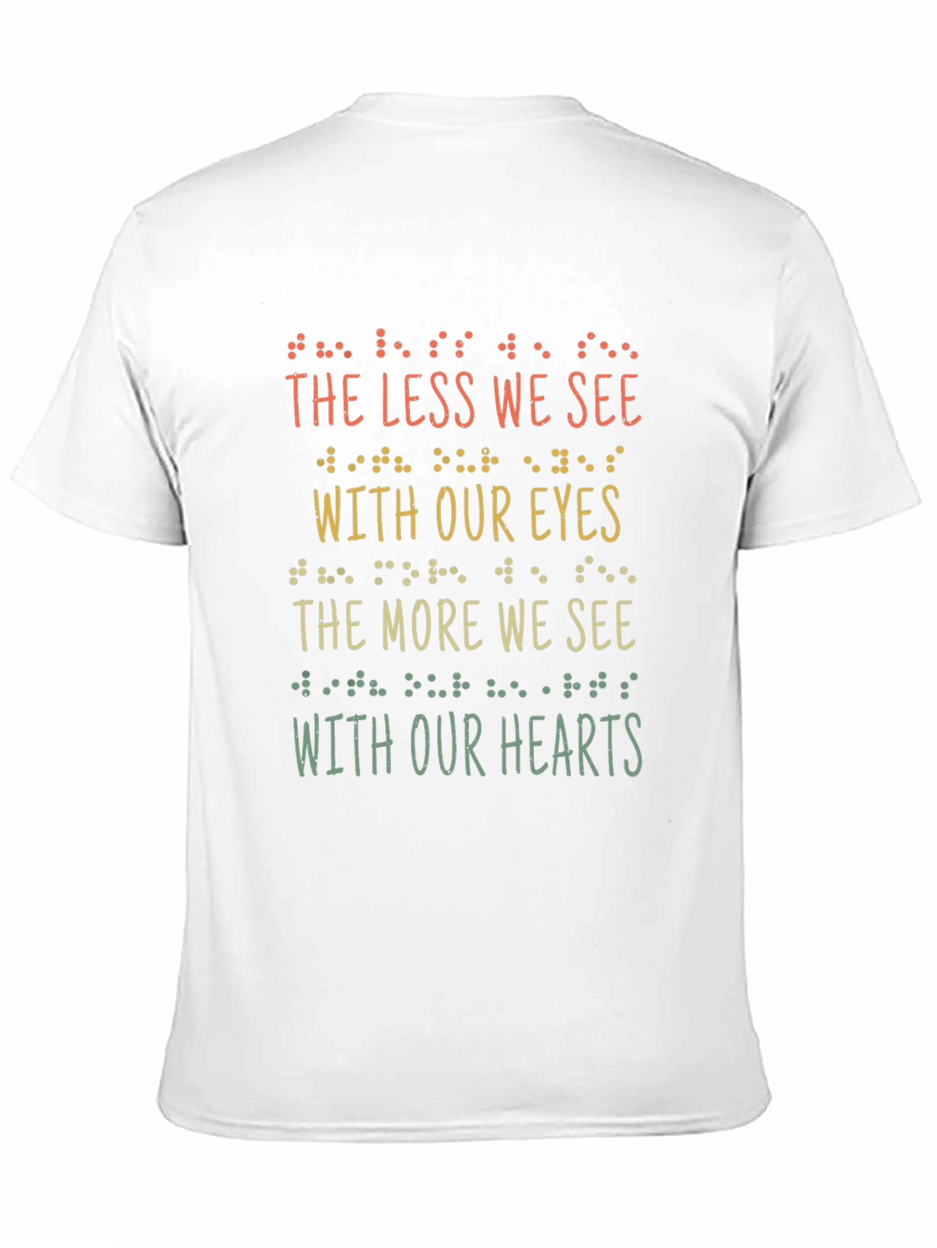 Black Inspirational Blindness Awareness T-Shirt view 11