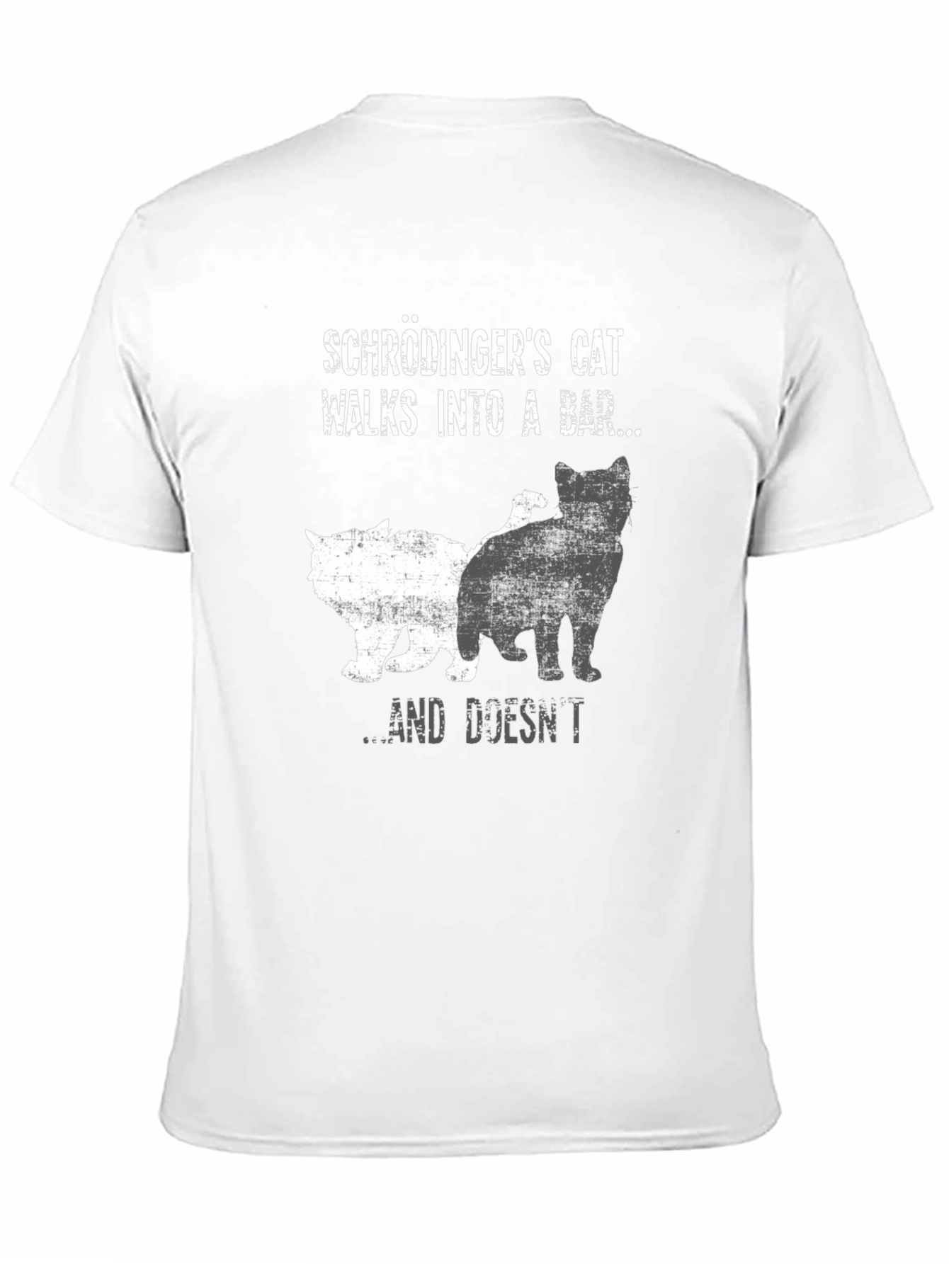 Black Schrödinger's Cat Novelty T-Shirt view 11