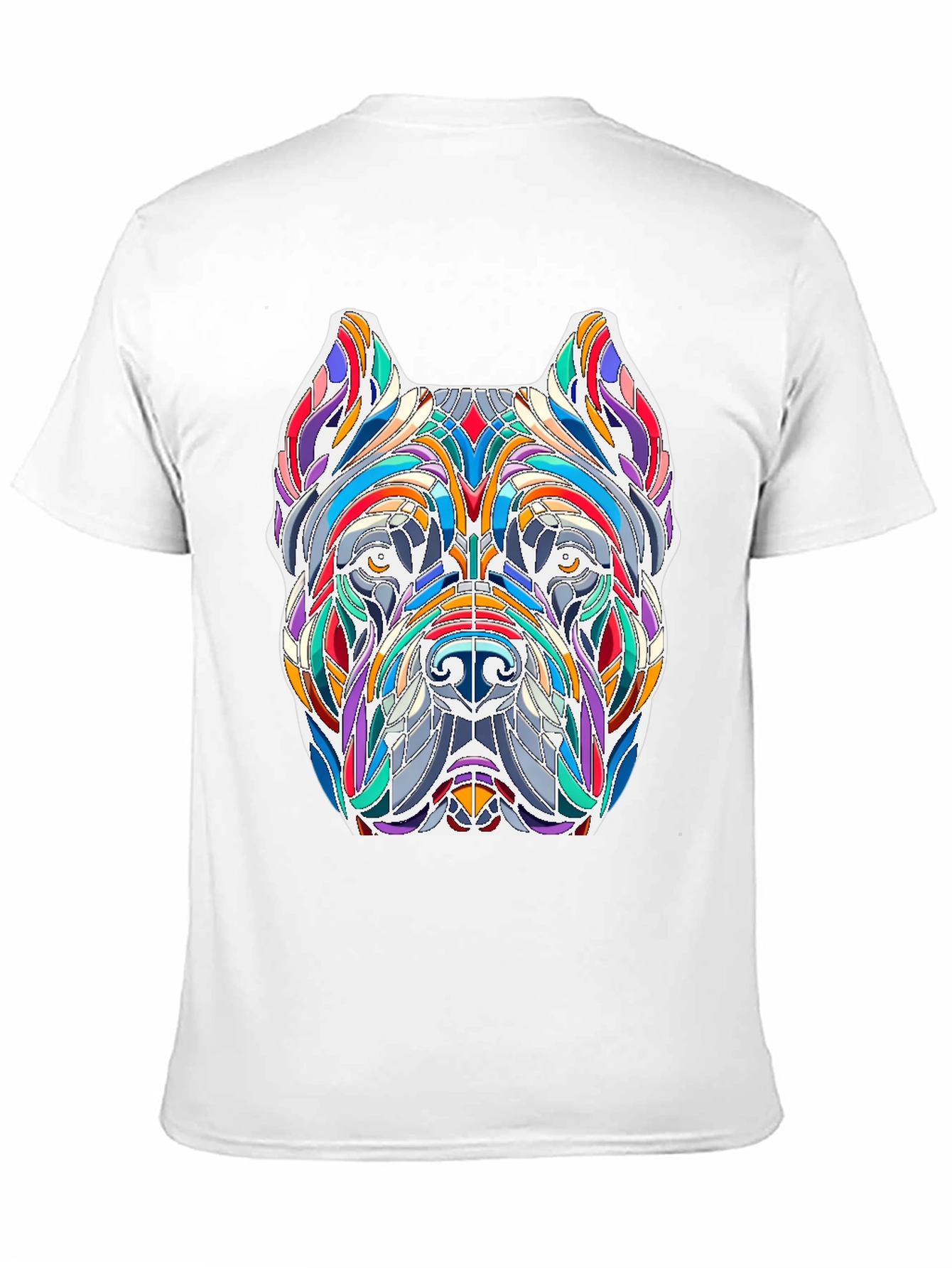 Black Abstract Dog Art T-Shirt - Unique Graphic Tee view 11