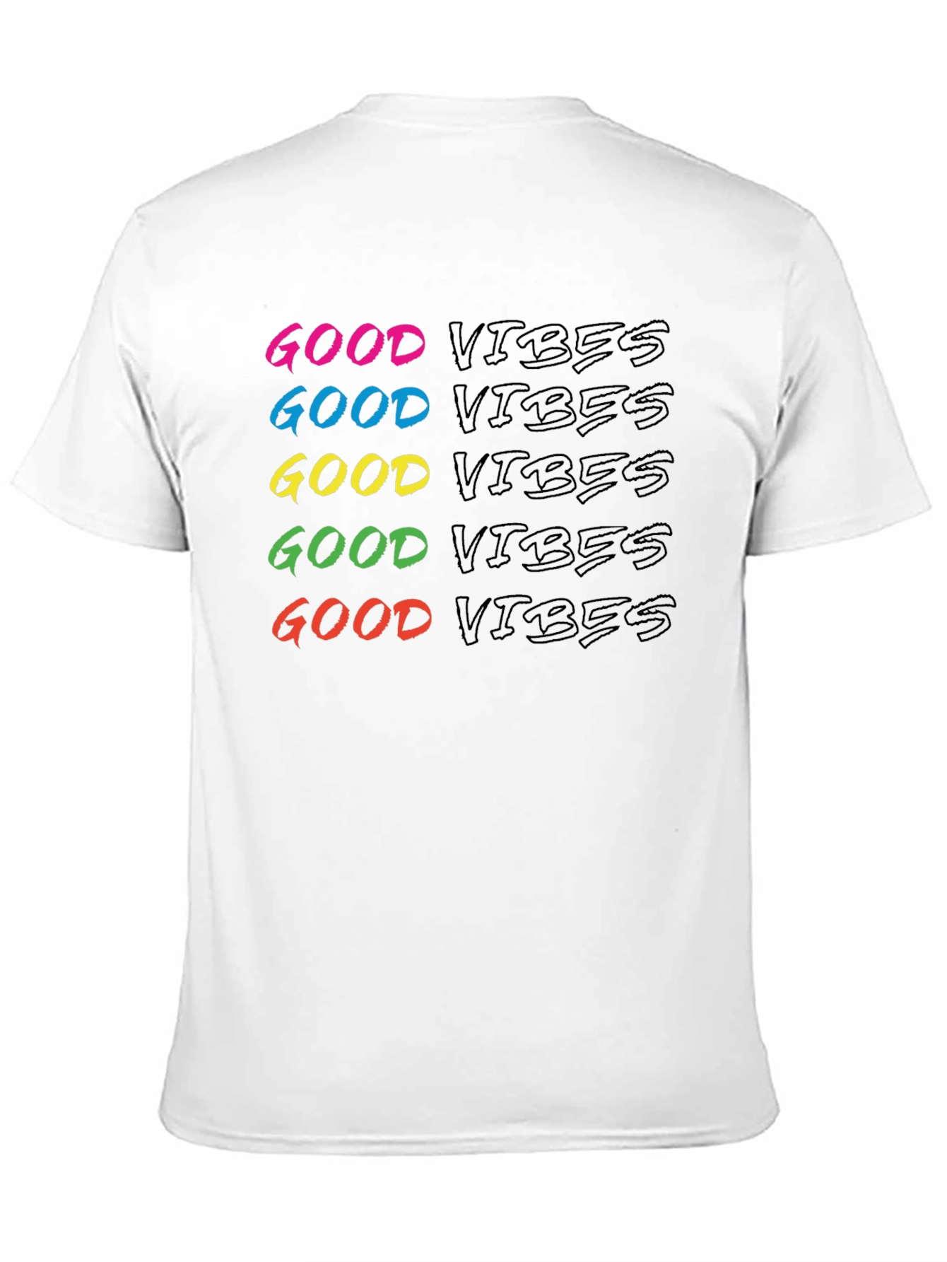 Black Good Vibes Graphic Tee - Men's Black Crew Neck view 11