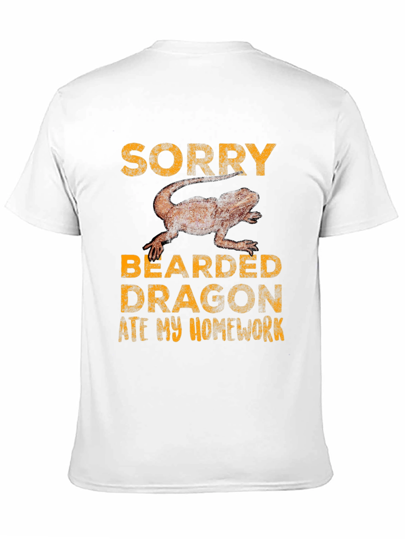 Black Funny Bearded Dragon Ate Homework T-Shirt view 11