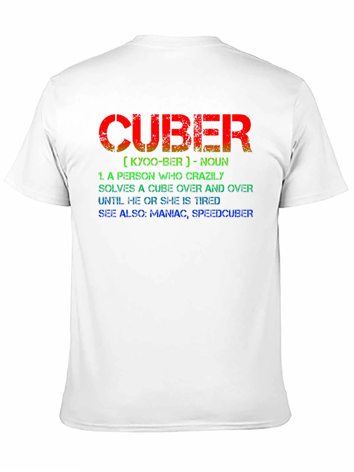 Black CUBER Definition Black T-Shirt - For Puzzle Lovers view 11