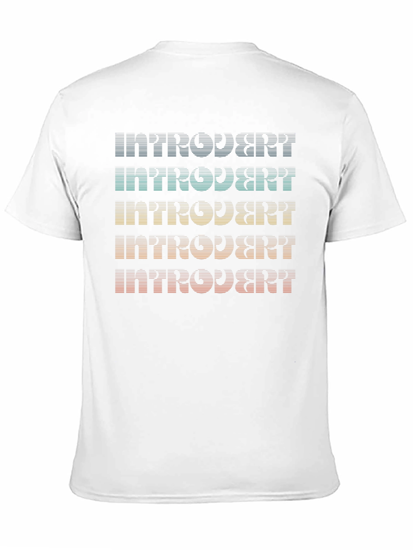 Black Introvert Retro Style T-Shirt view 11