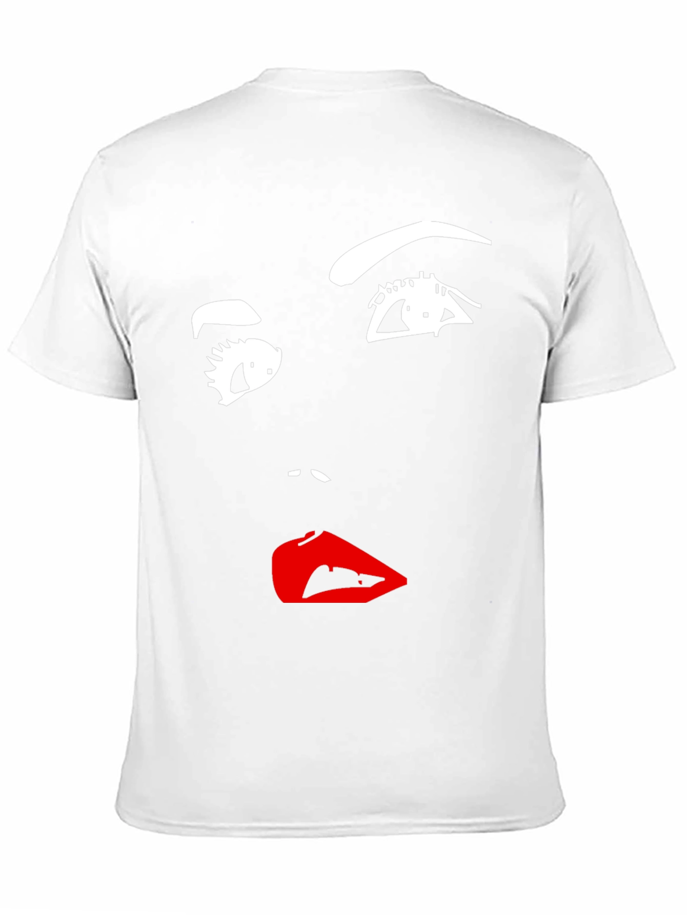 Black Abstract Face Graphic Tee - Modern Art Shirt view 11