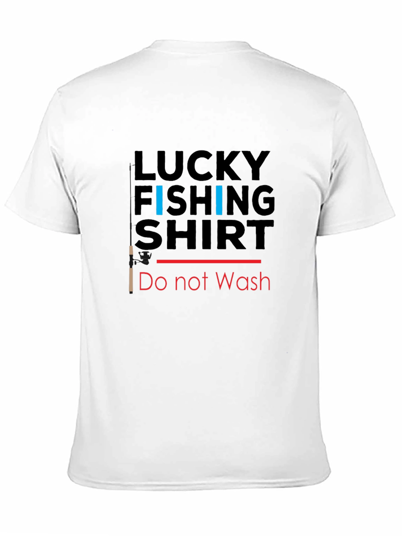 Black Lucky Fishing Shirt - Novelty Graphic Tee view 11