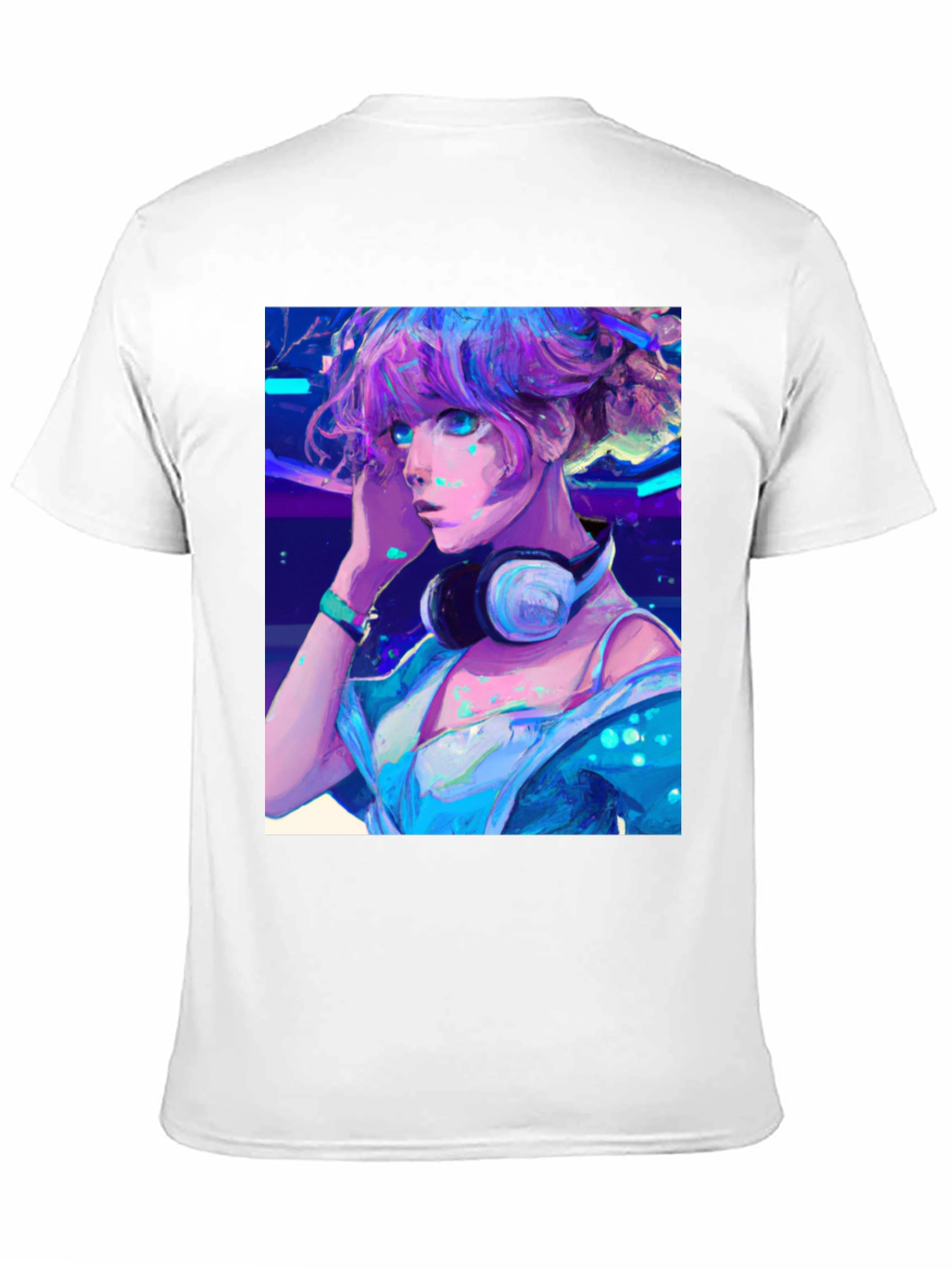 Black Anime Girl Graphic Tee - Cool Manga Shirt view 11