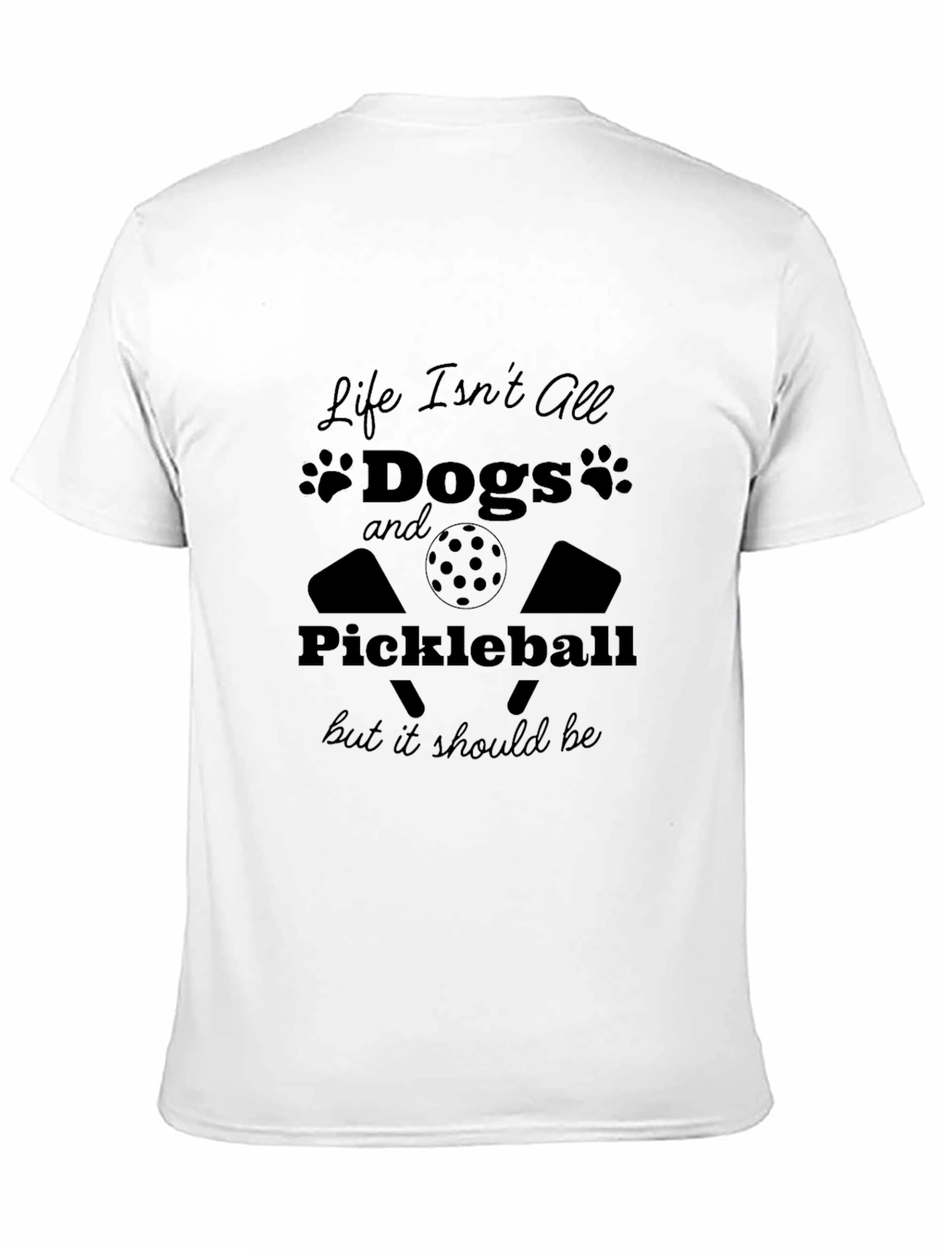 Black Dogs and Pickleball Black Graphic Tee view 11