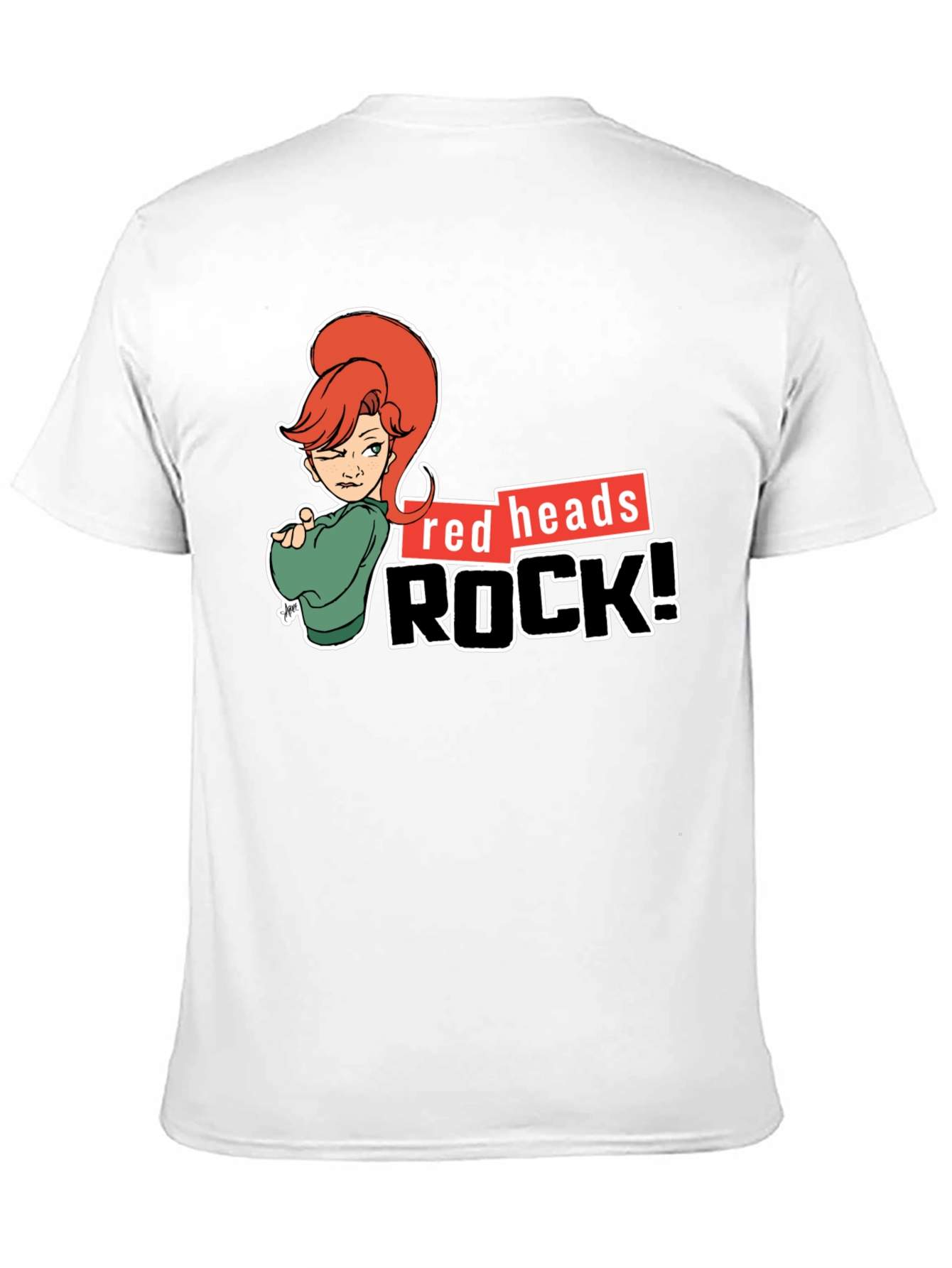 Black Redheads Rock! Graphic T-Shirt view 11