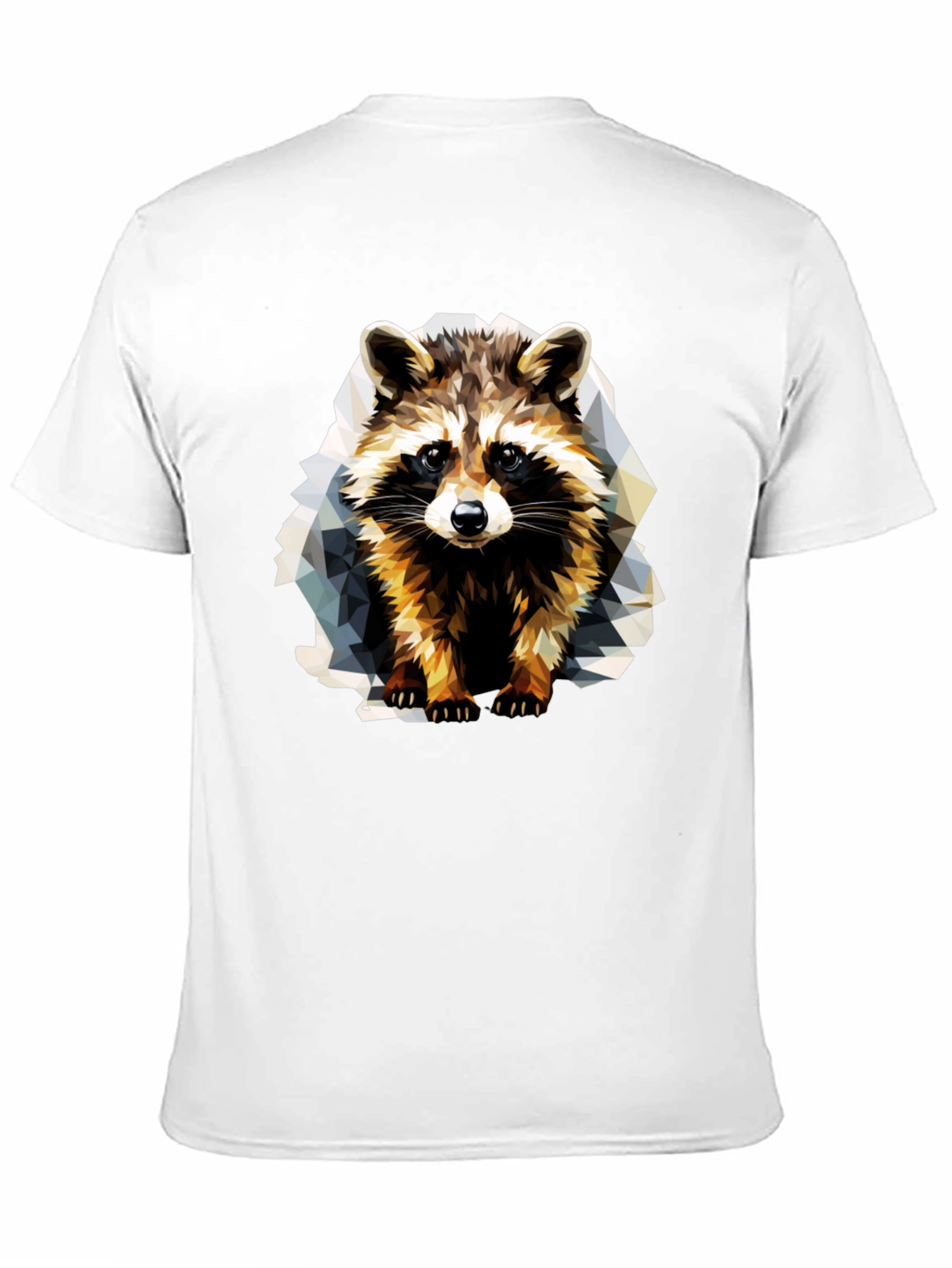 Black Geometric Raccoon Graphic T-Shirt view 11