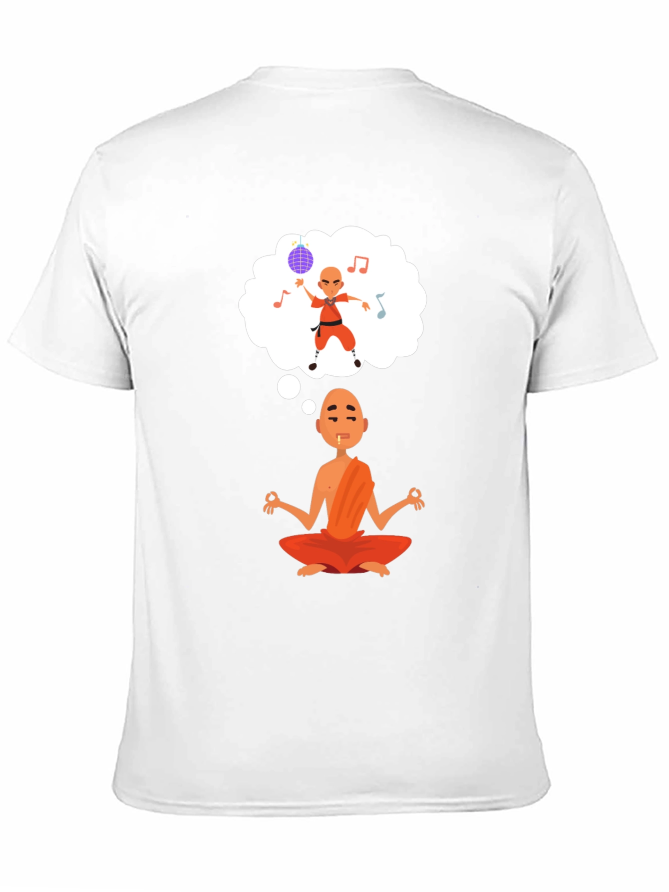 Black Meditating Monk T-Shirt - Dream of Dancing view 11