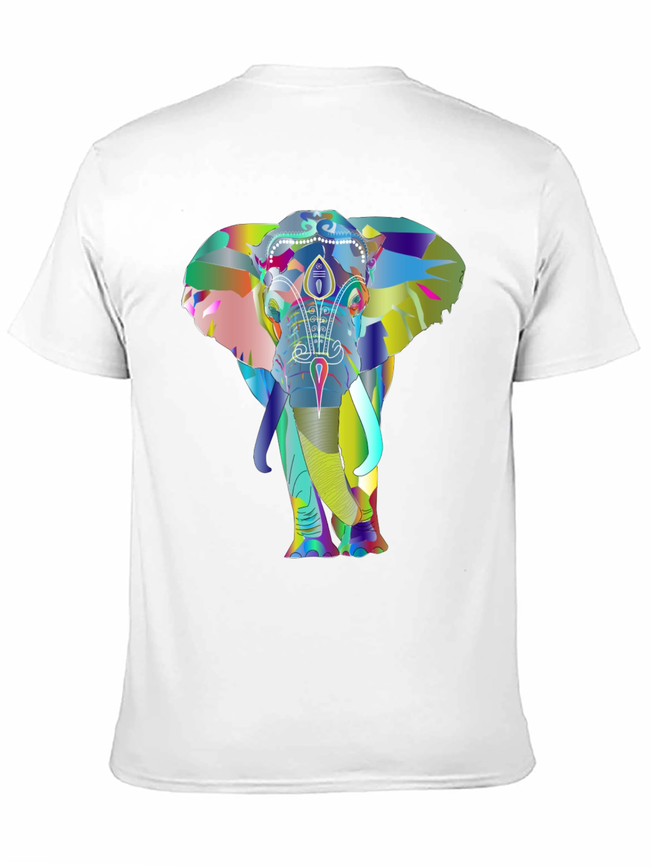 Black Colorful Elephant Graphic Tee - Unique Design view 11