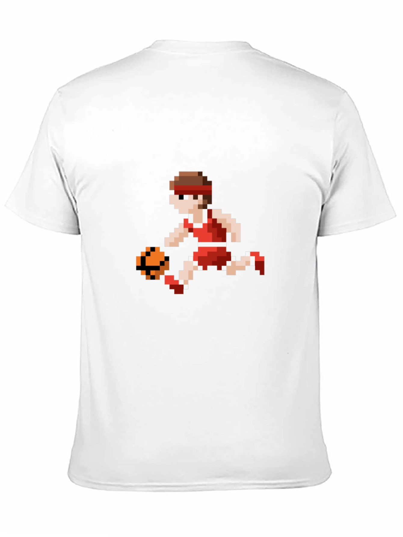 Black Retro Pixel Basketball T-Shirt view 11