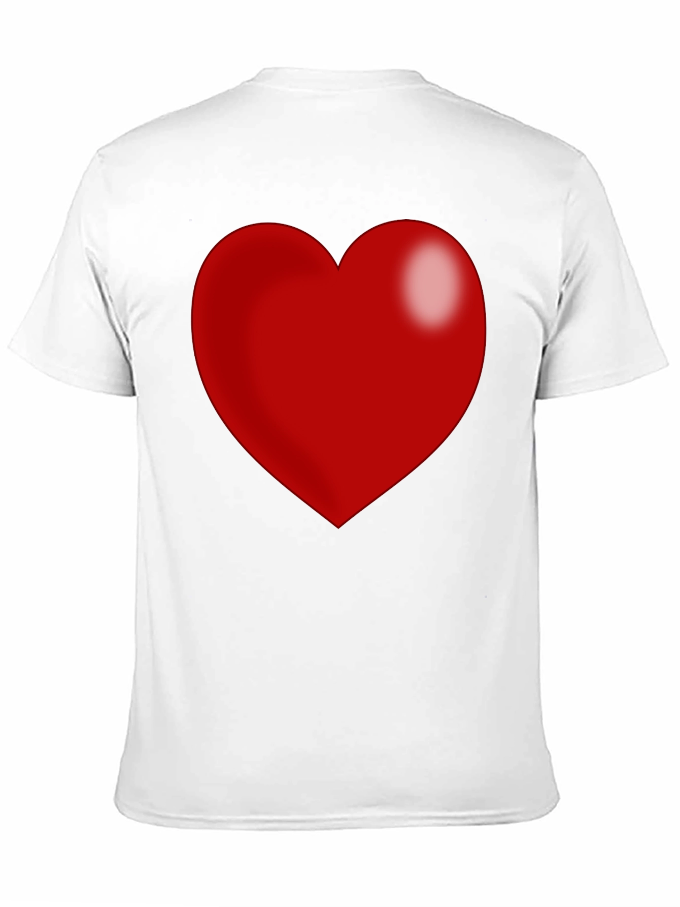 Black Red Heart Graphic Print Black T-Shirt view 11
