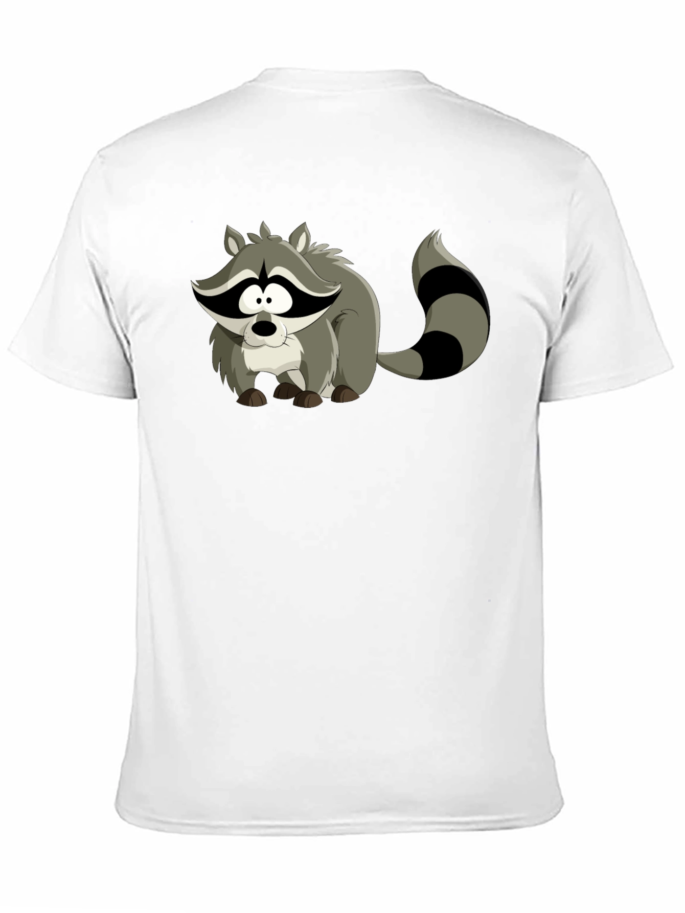 Black Cartoon Raccoon Black T-Shirt view 11