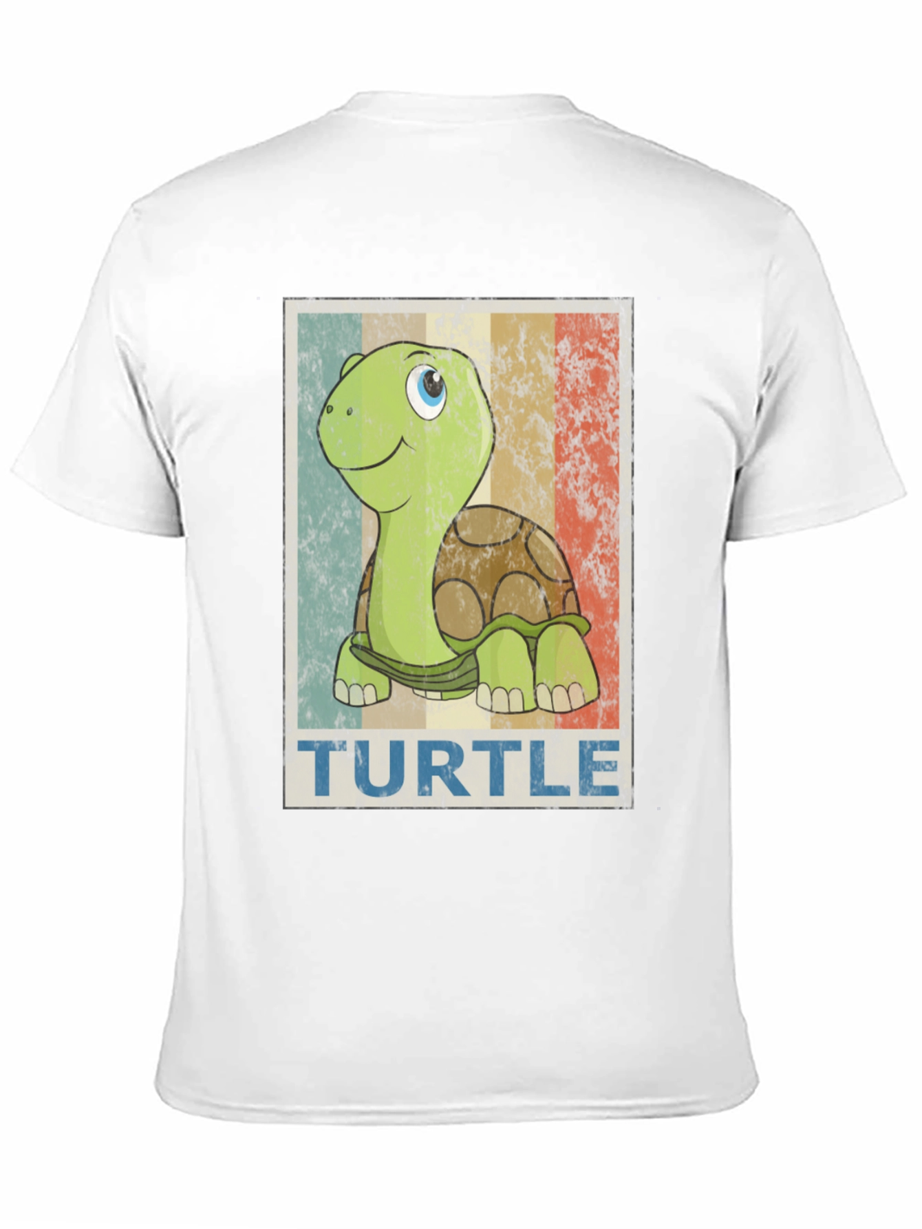 Black Retro Turtle Graphic Tee - Cute Cartoon Animal T-Shirt view 11