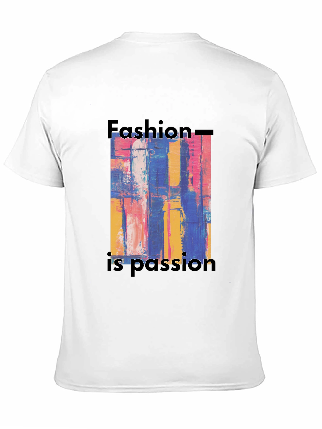 Black Abstract Art Fashion is Passion Graphic Tee view 11