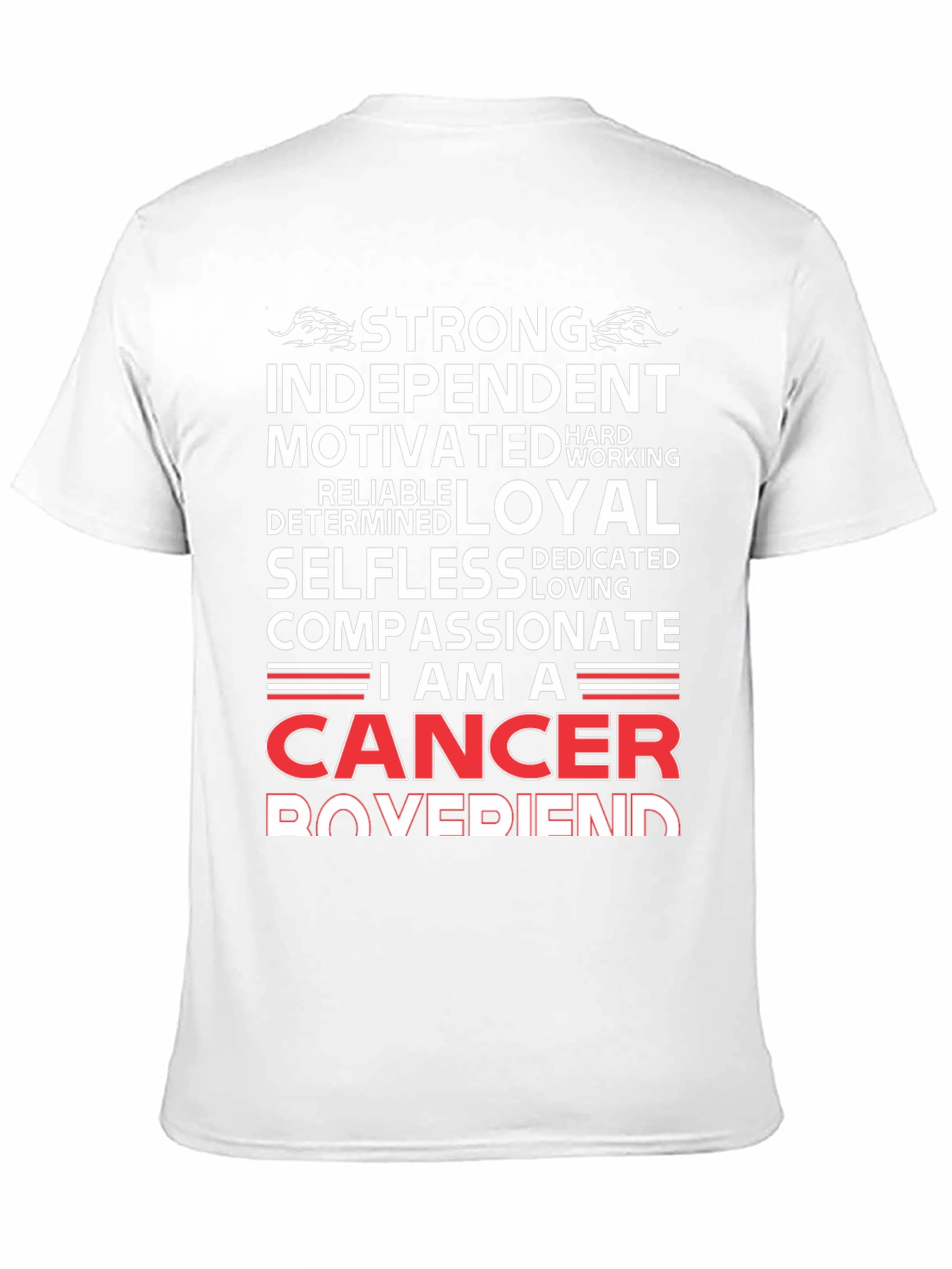 Black Cancer Zodiac T-Shirt - Strong, Loyal, Compassionate view 11