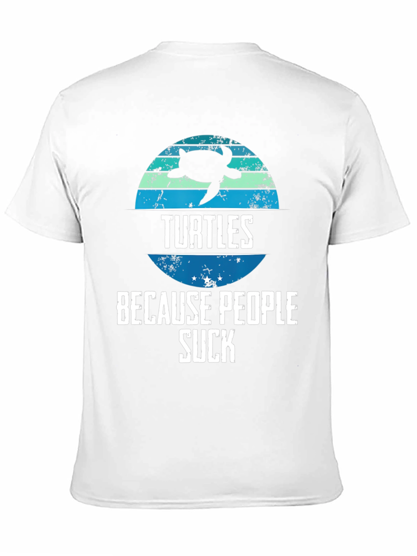 Black Turtles Because People Suck Graphic Tee view 11