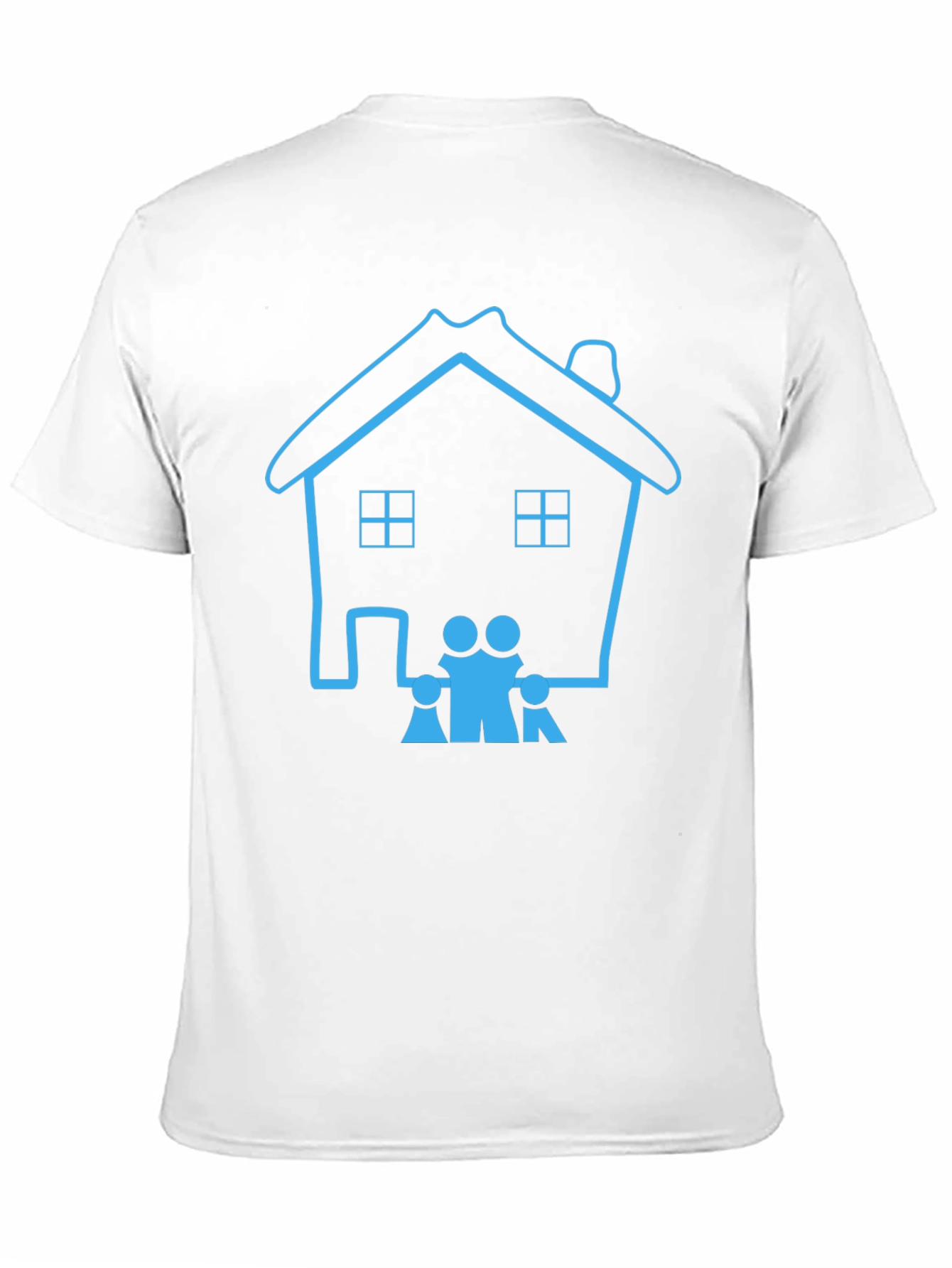 Black Family Home Graphic Tee - Classic Black Cotton T-Shirt view 11