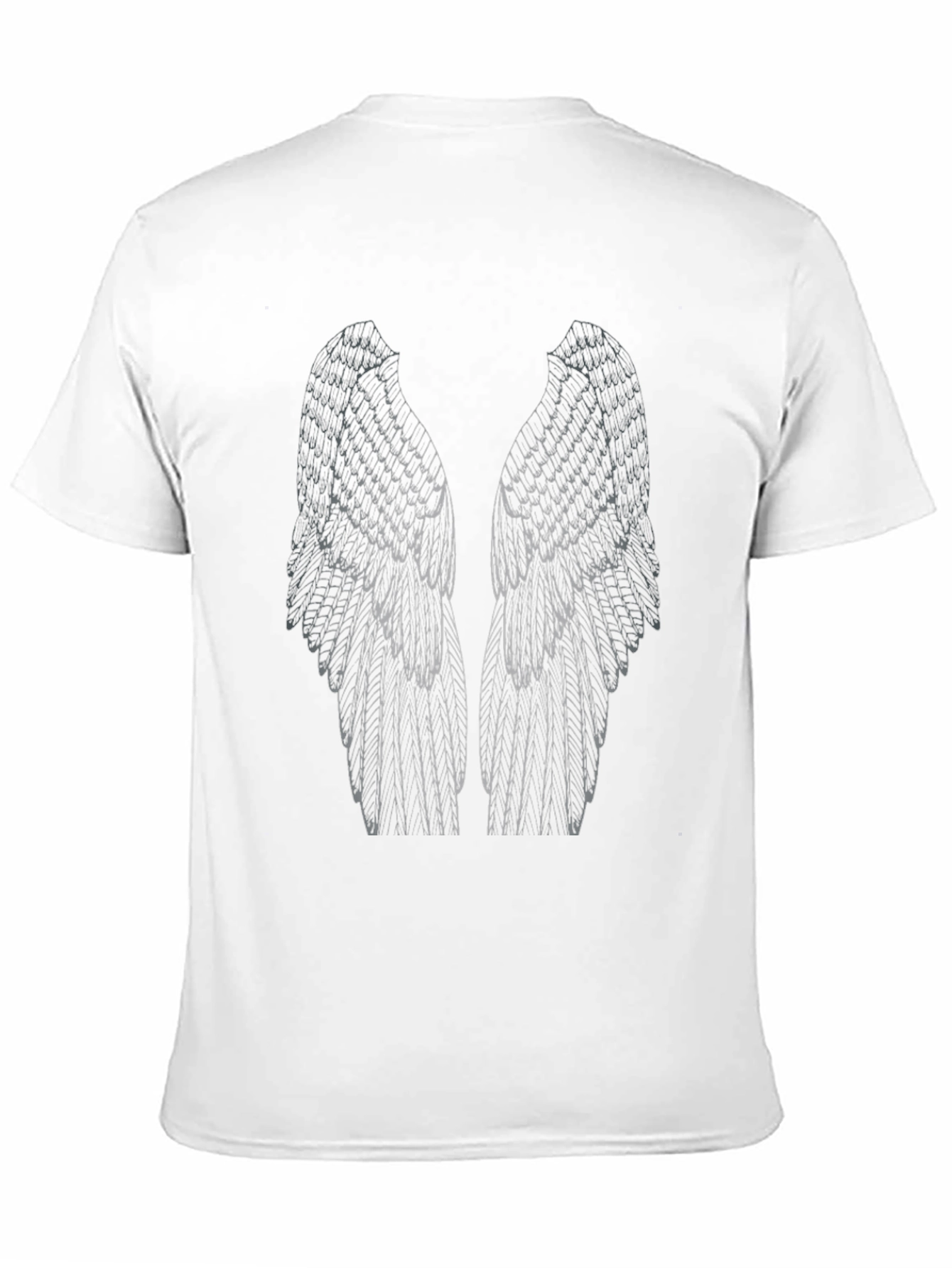 Black Angel Wing Graphic Tee - Black Cotton Blend view 11