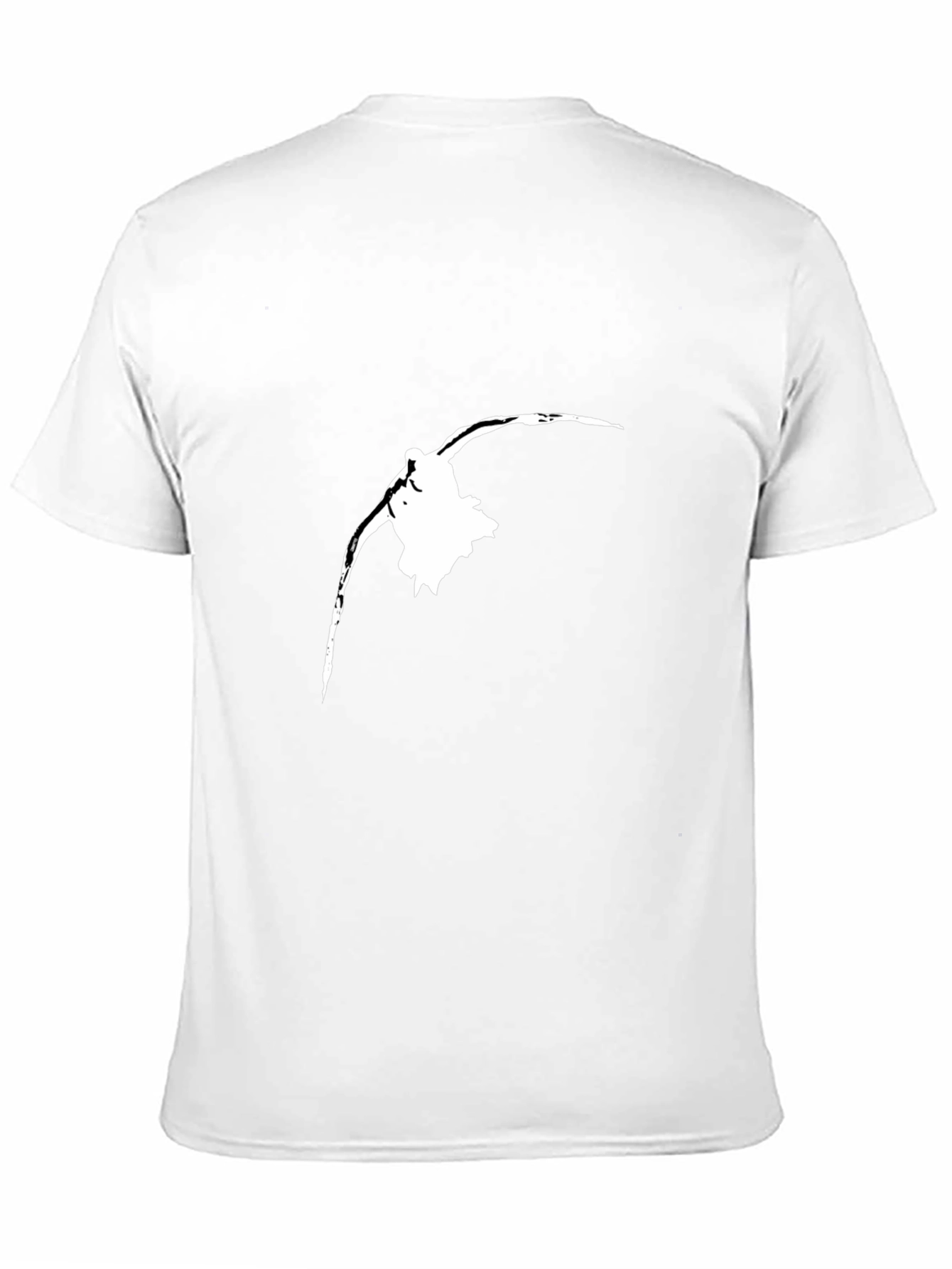 Black Black T-Shirt with White Bird Silhouette view 11