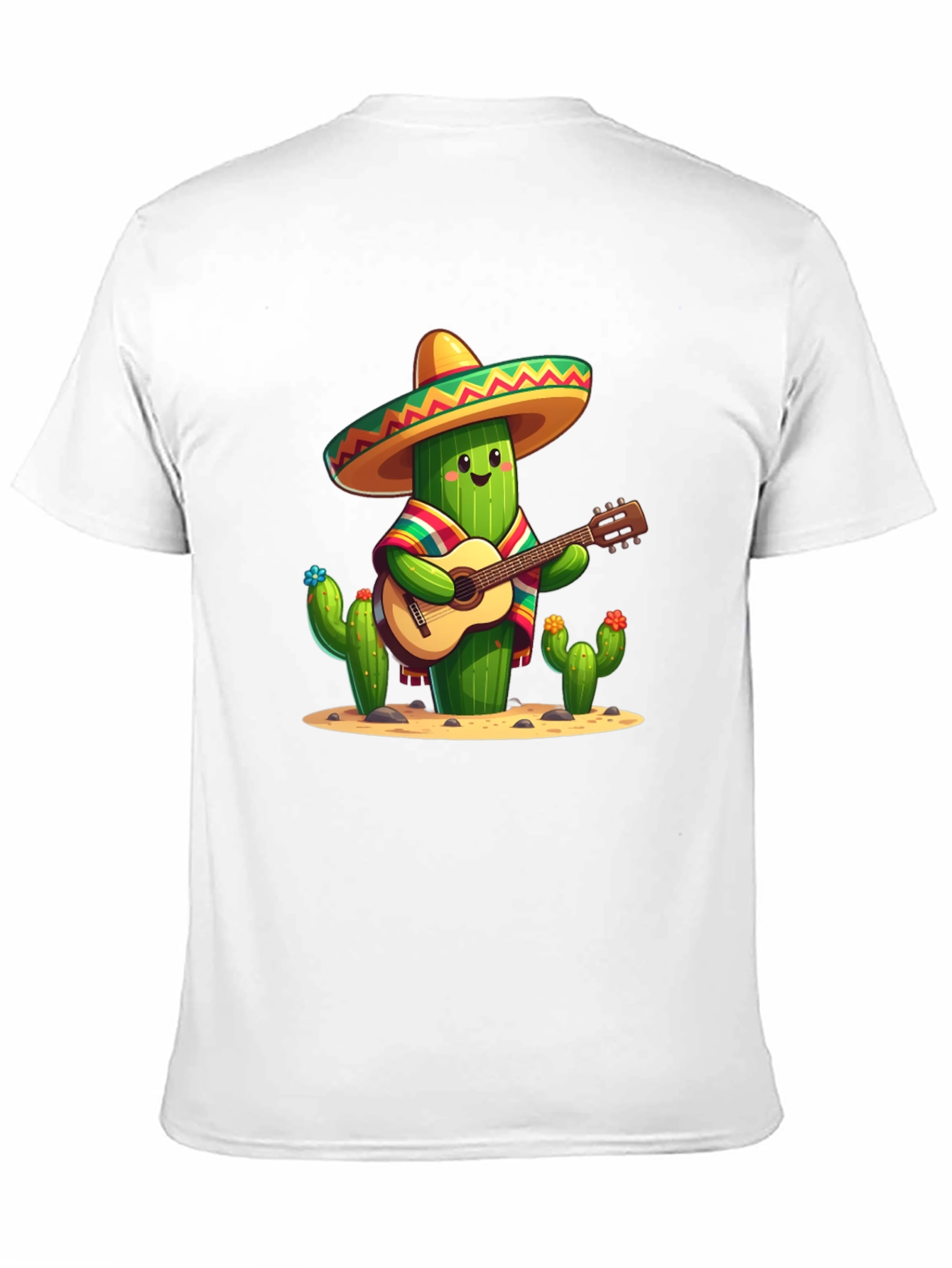 Black Cactus Guitar Player T-Shirt view 11