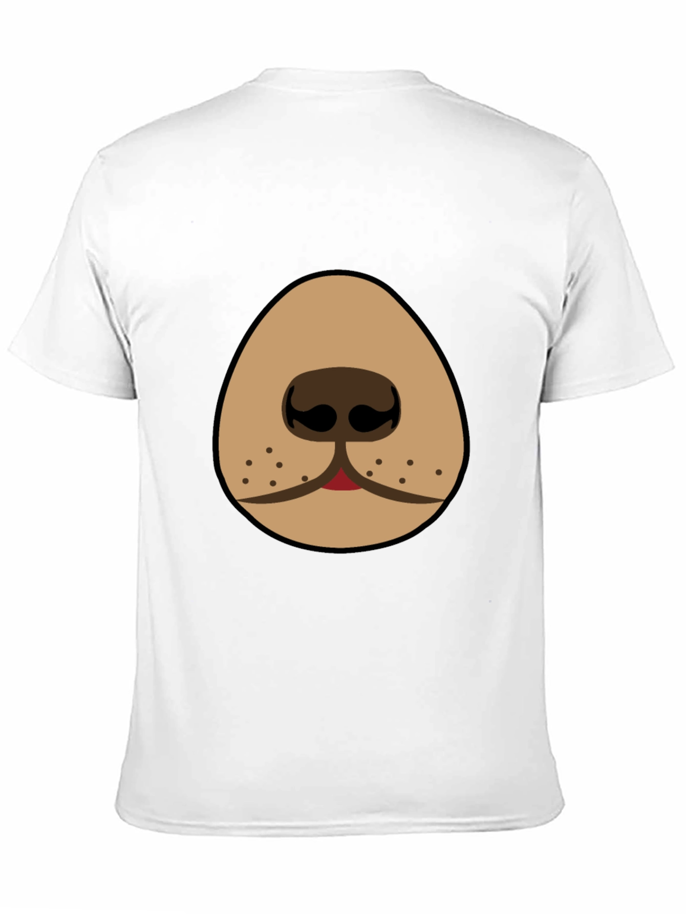 Black Funny Dog Nose Graphic T-Shirt - Black view 11