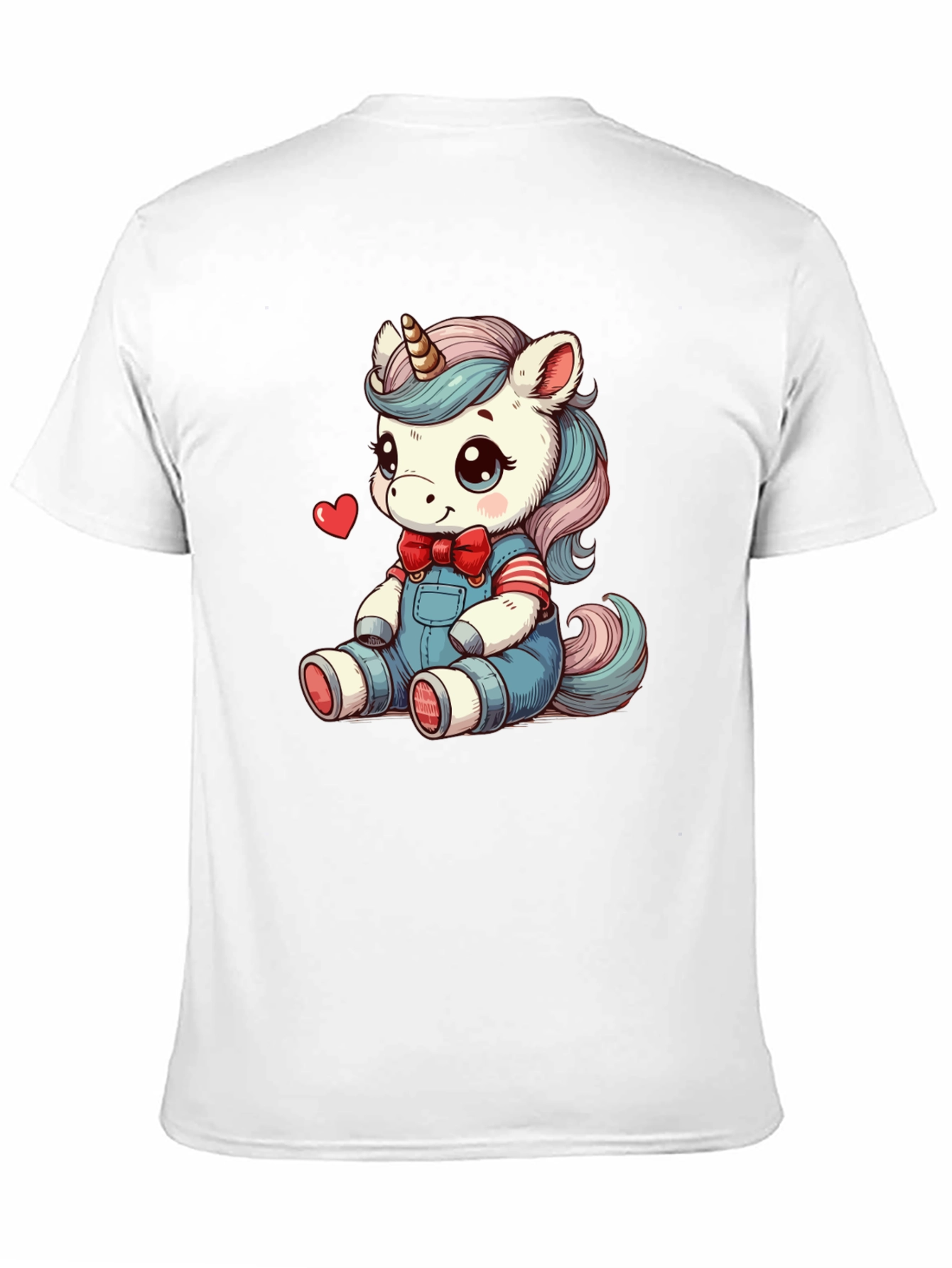 Black Cute Cartoon Unicorn Graphic T-Shirt view 11