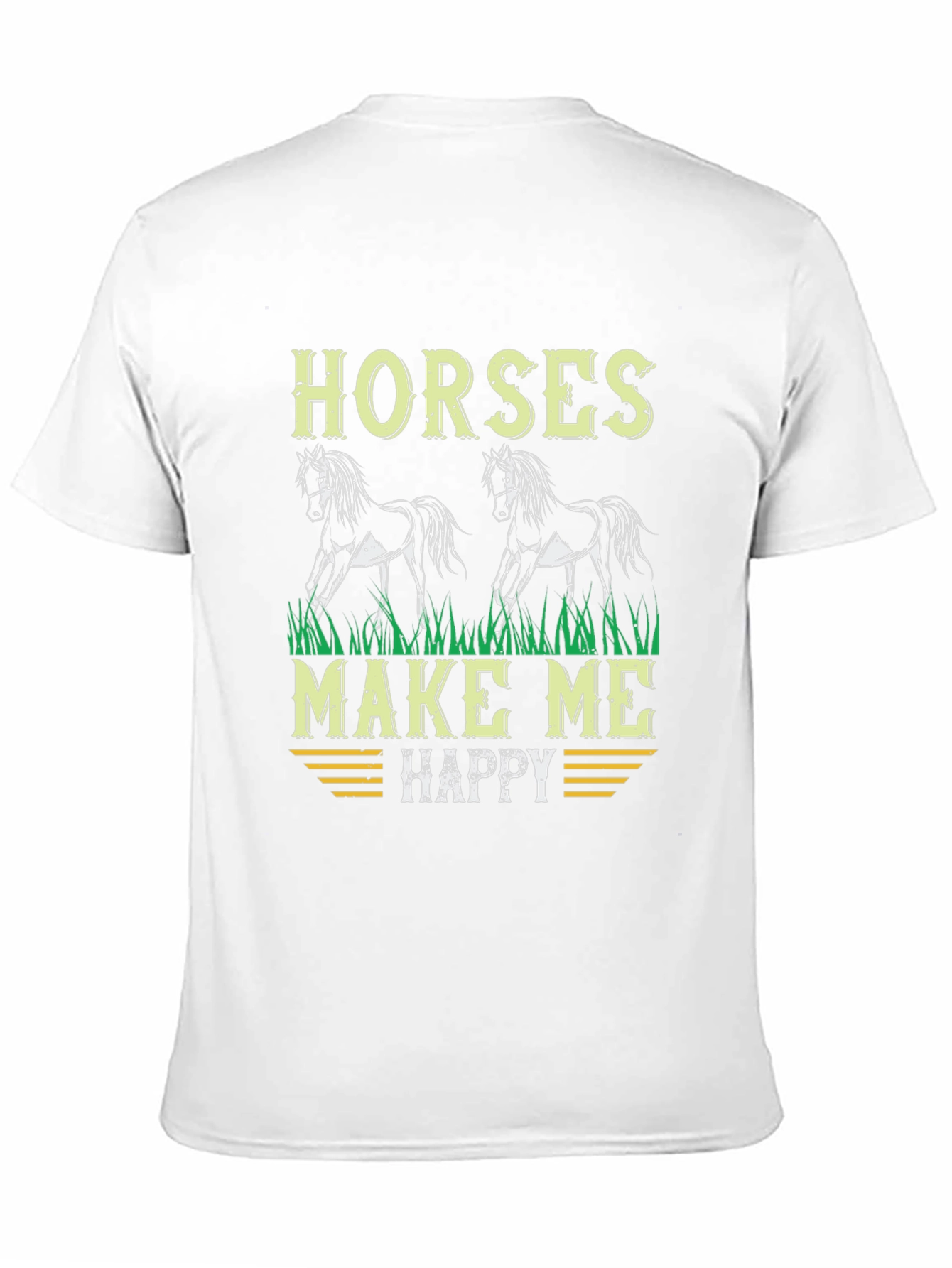 Black Horses Make Me Happy Graphic T-Shirt view 11