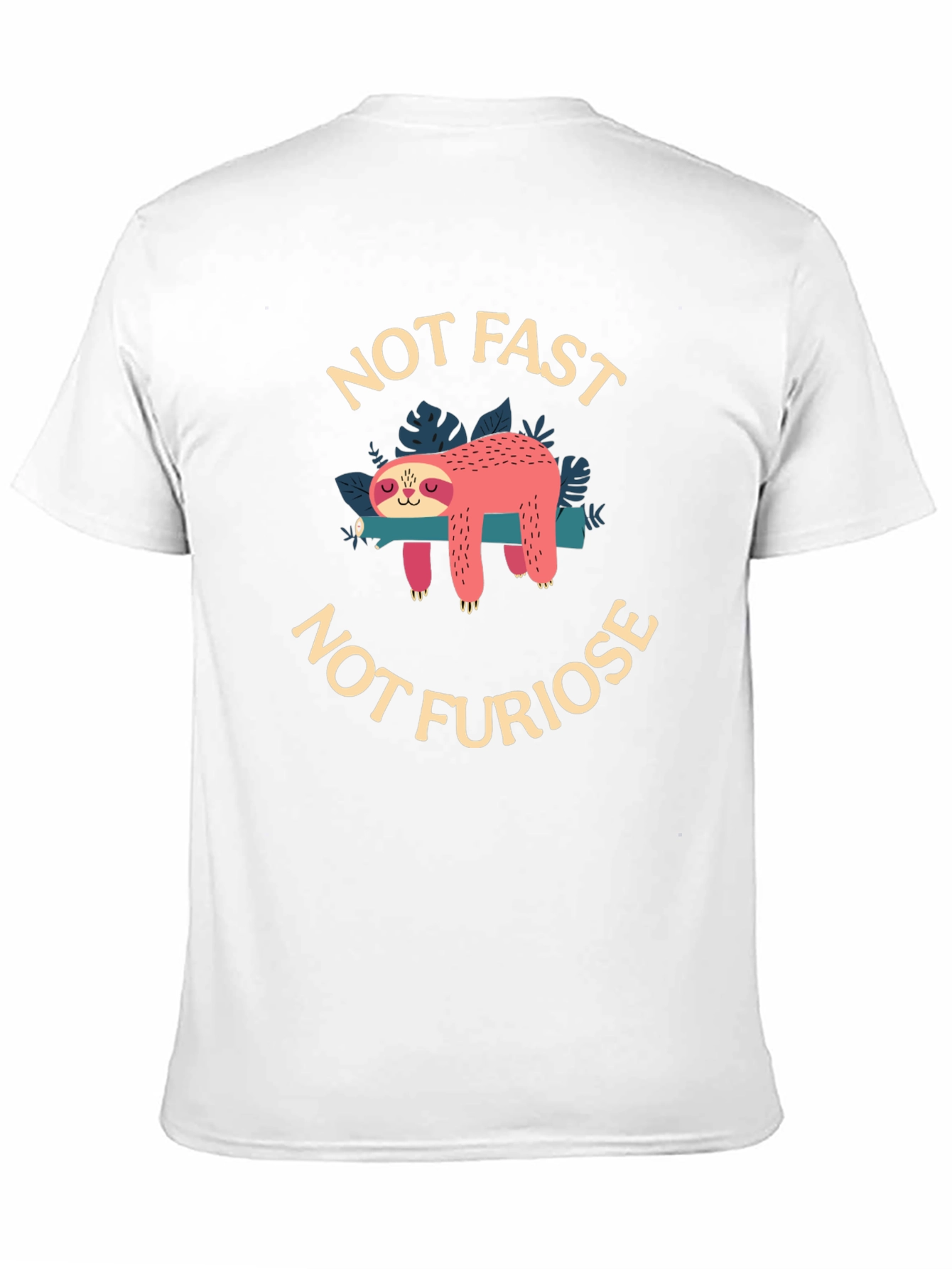 Black Not Fast Not Furiose Sloth Graphic T-Shirt view 11