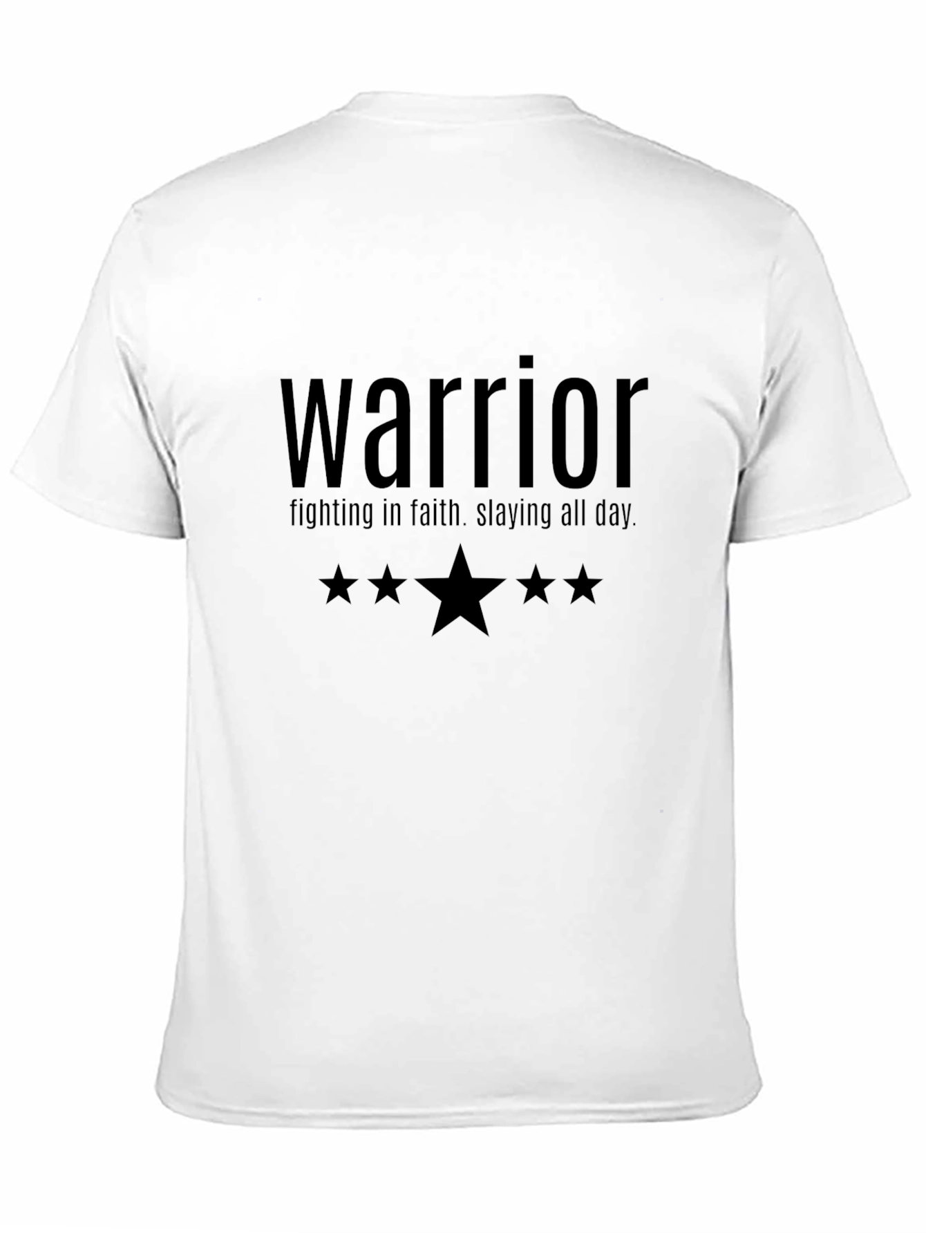 Black Warrior Faith T-Shirt - Slaying All Day Graphic Tee view 11