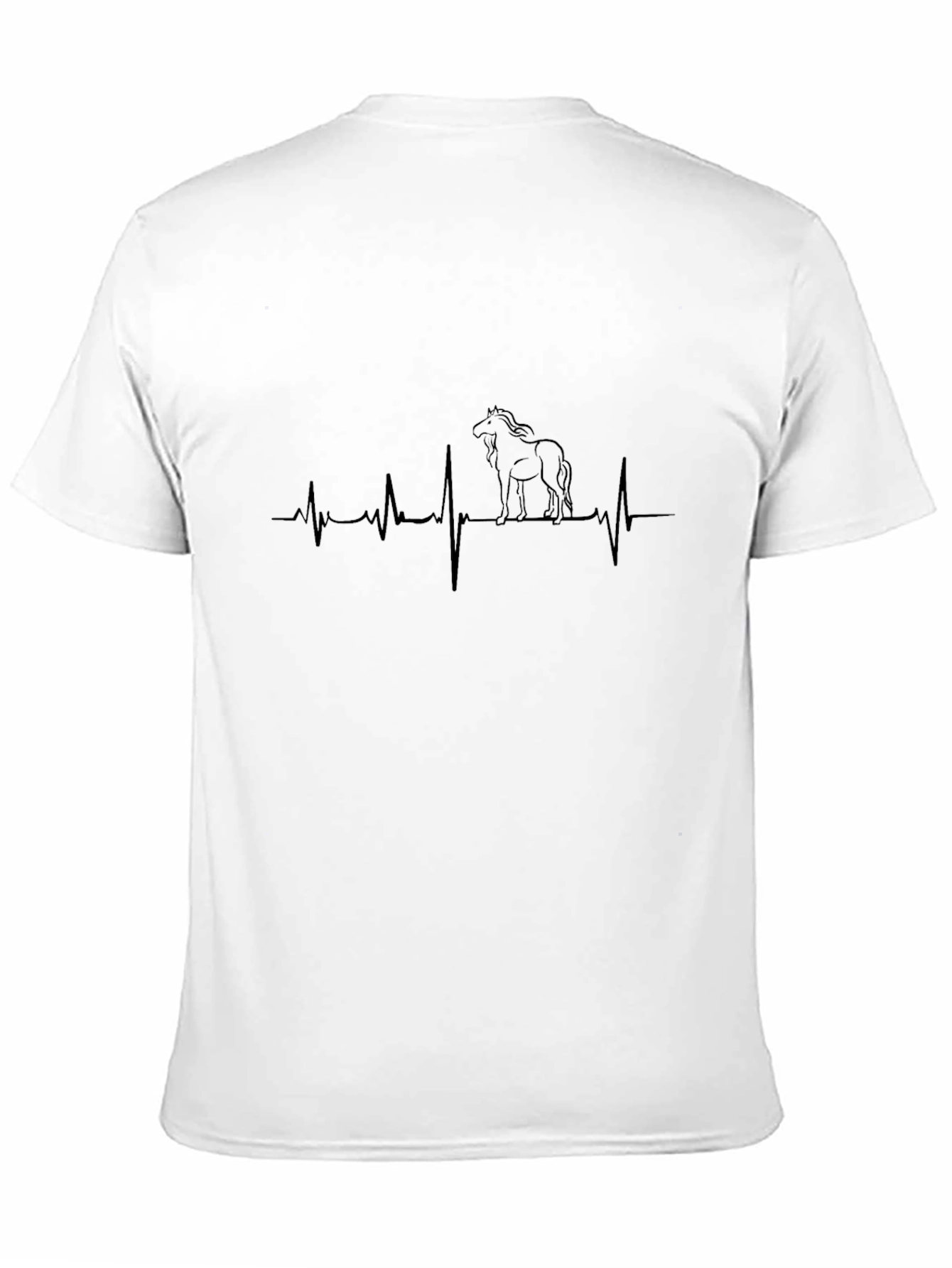 Black Horse Heartbeat T-Shirt - Equestrian Lover Tee view 11