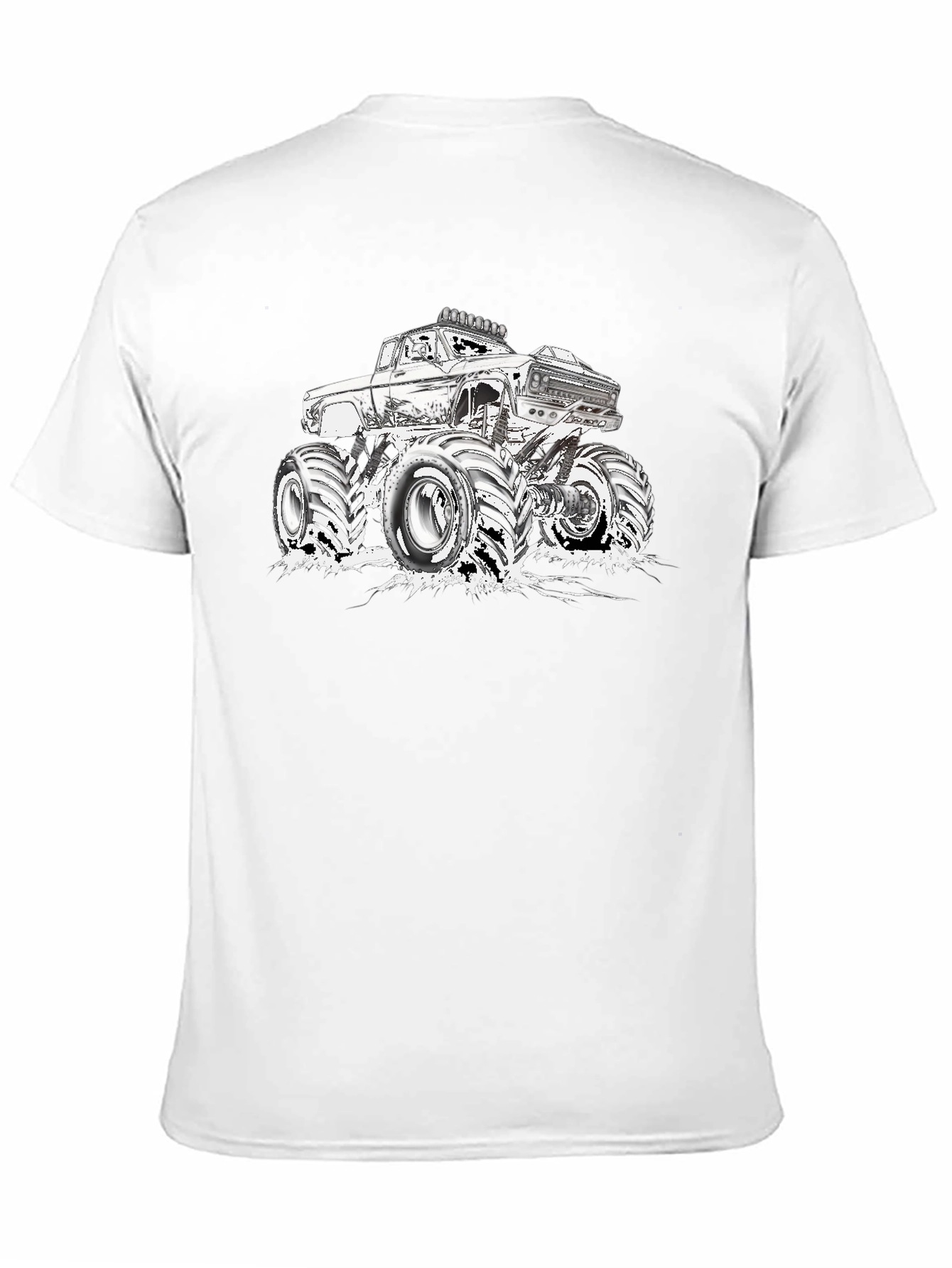 Black Monster Truck Graphic Tee - Black view 11