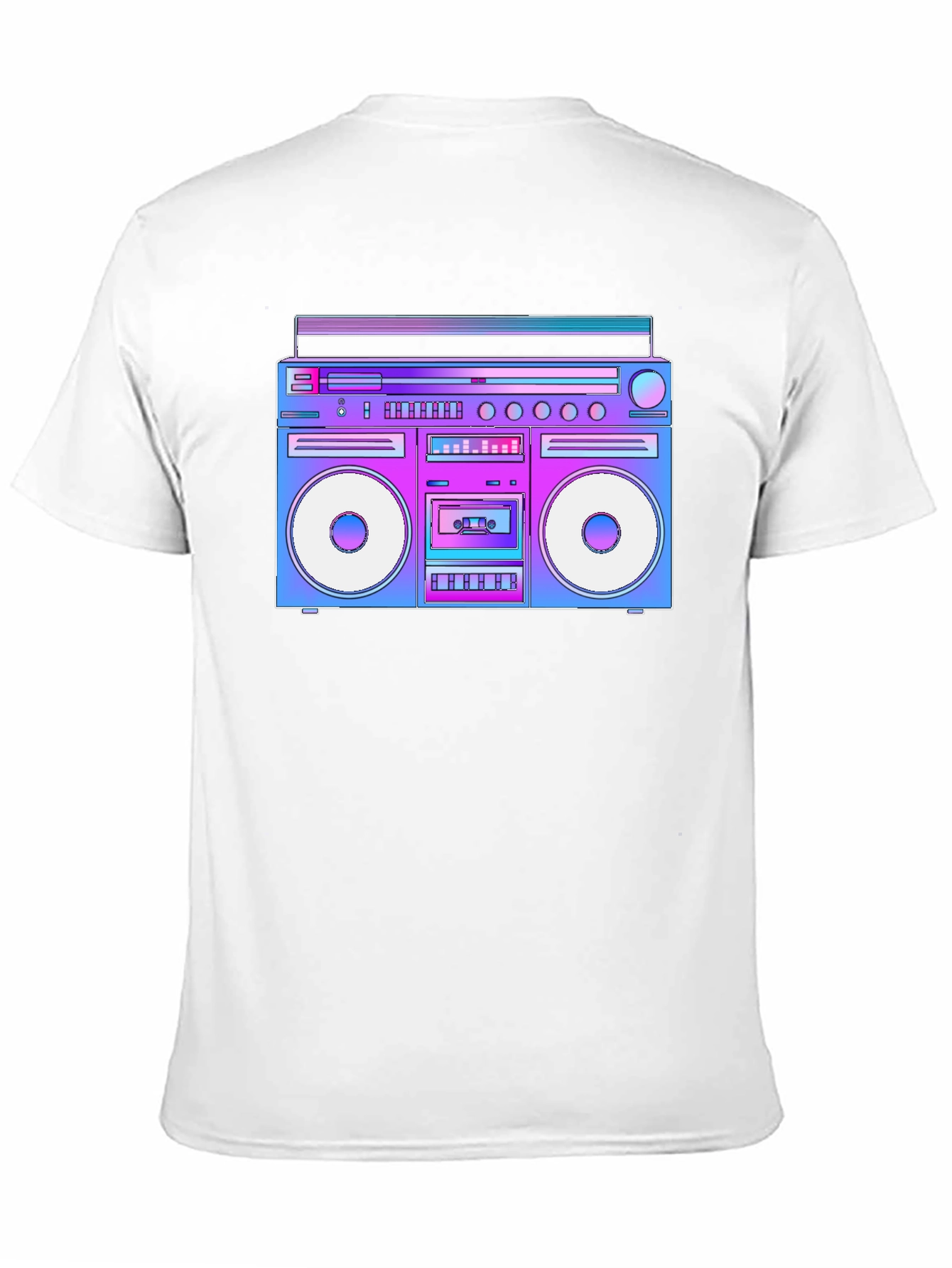 Black Retro Boombox T-Shirt - 80s Throwback Style view 11