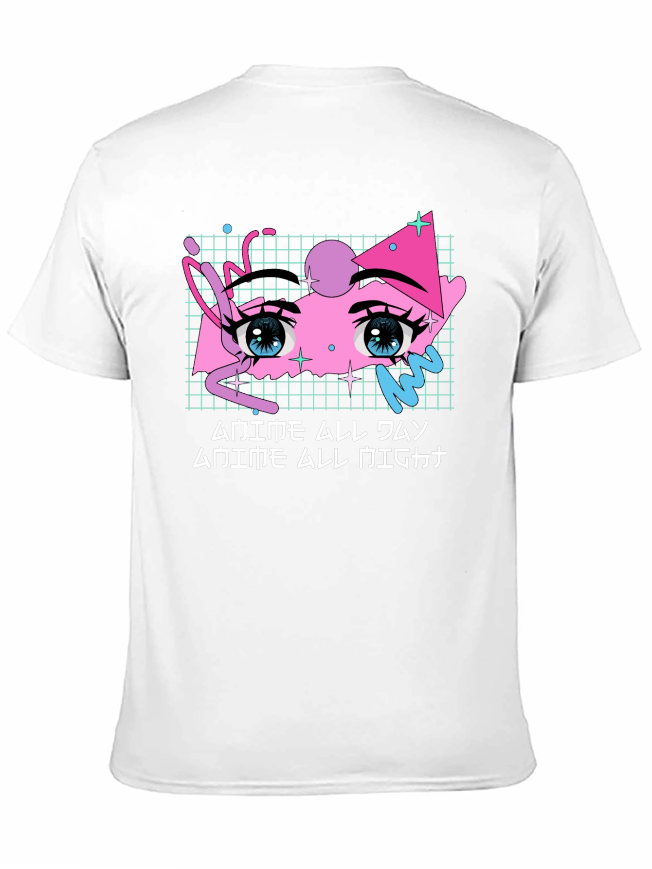 Black Anime All Night Graphic Tee view 11