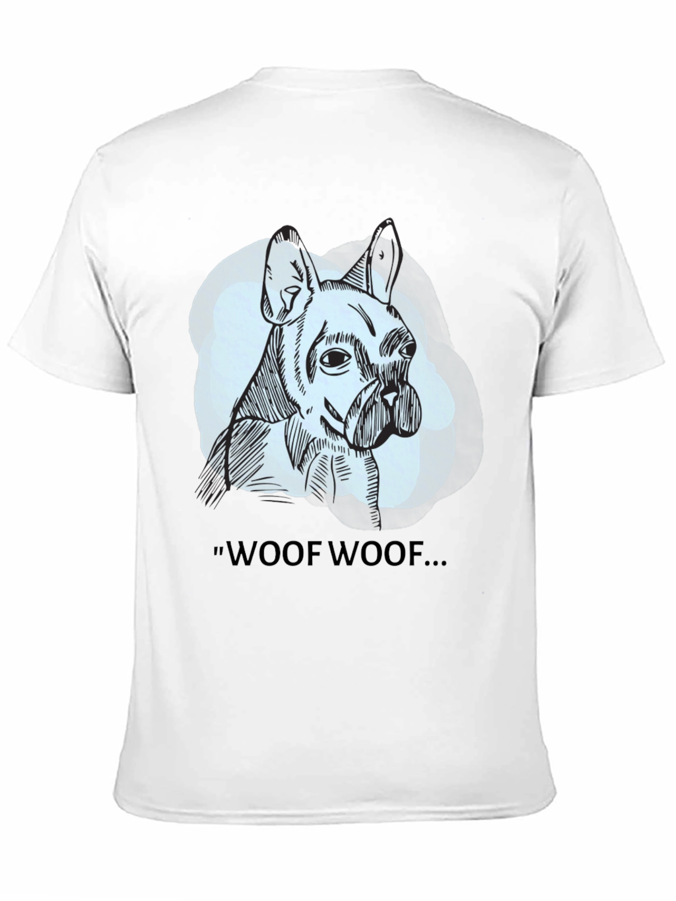 Black Woof Woof Dog Graphic Tee - Black view 11