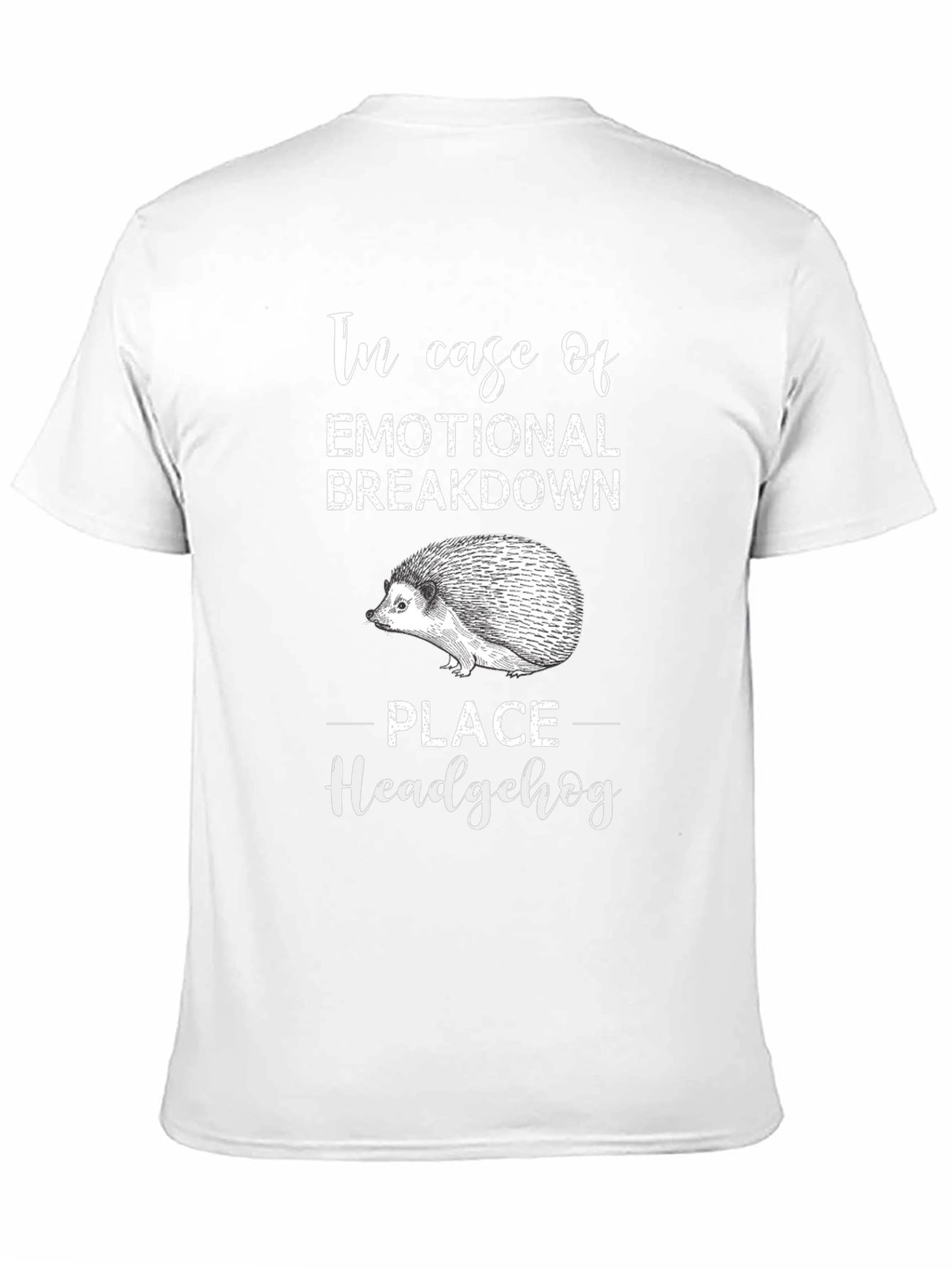 Black Emotional Breakdown Hedgehog Graphic Tee view 11